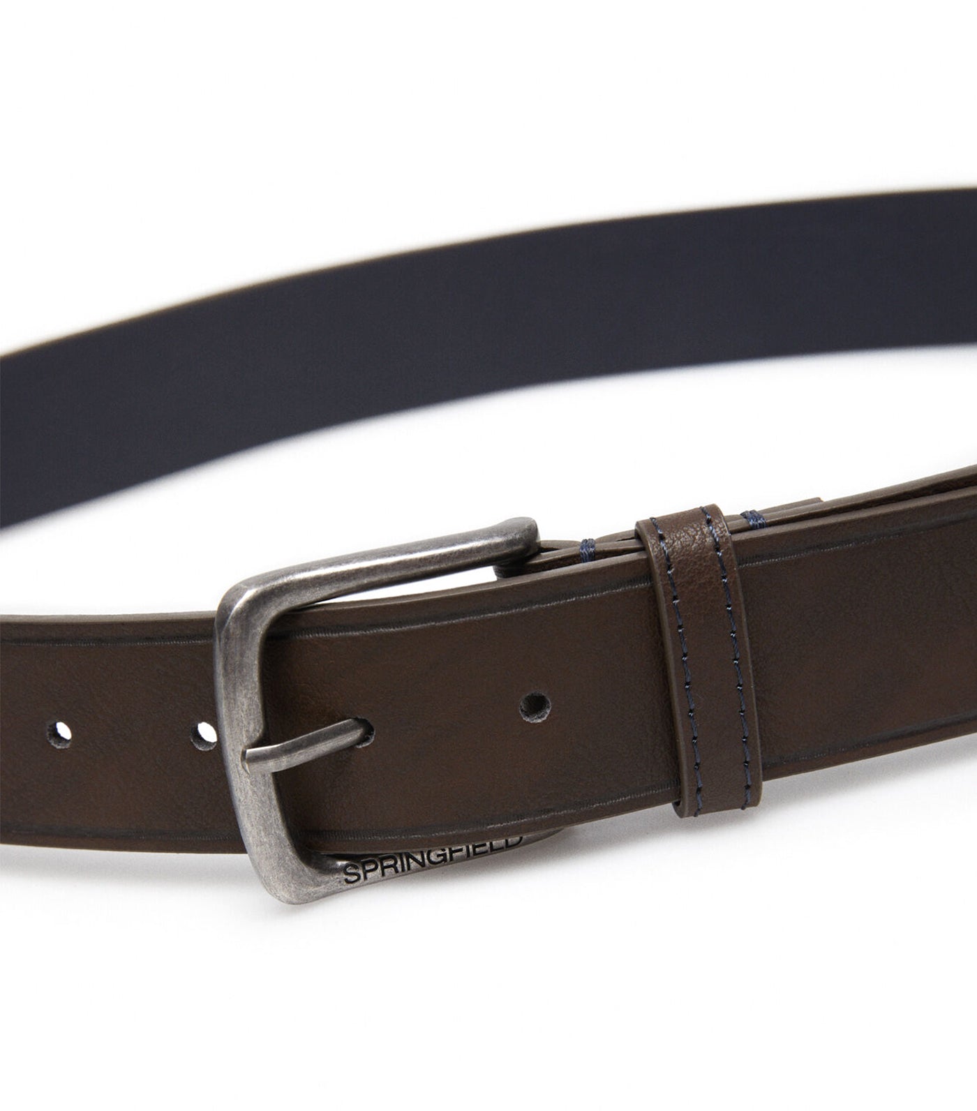 Basic Faux Leather Belt Dark Brown