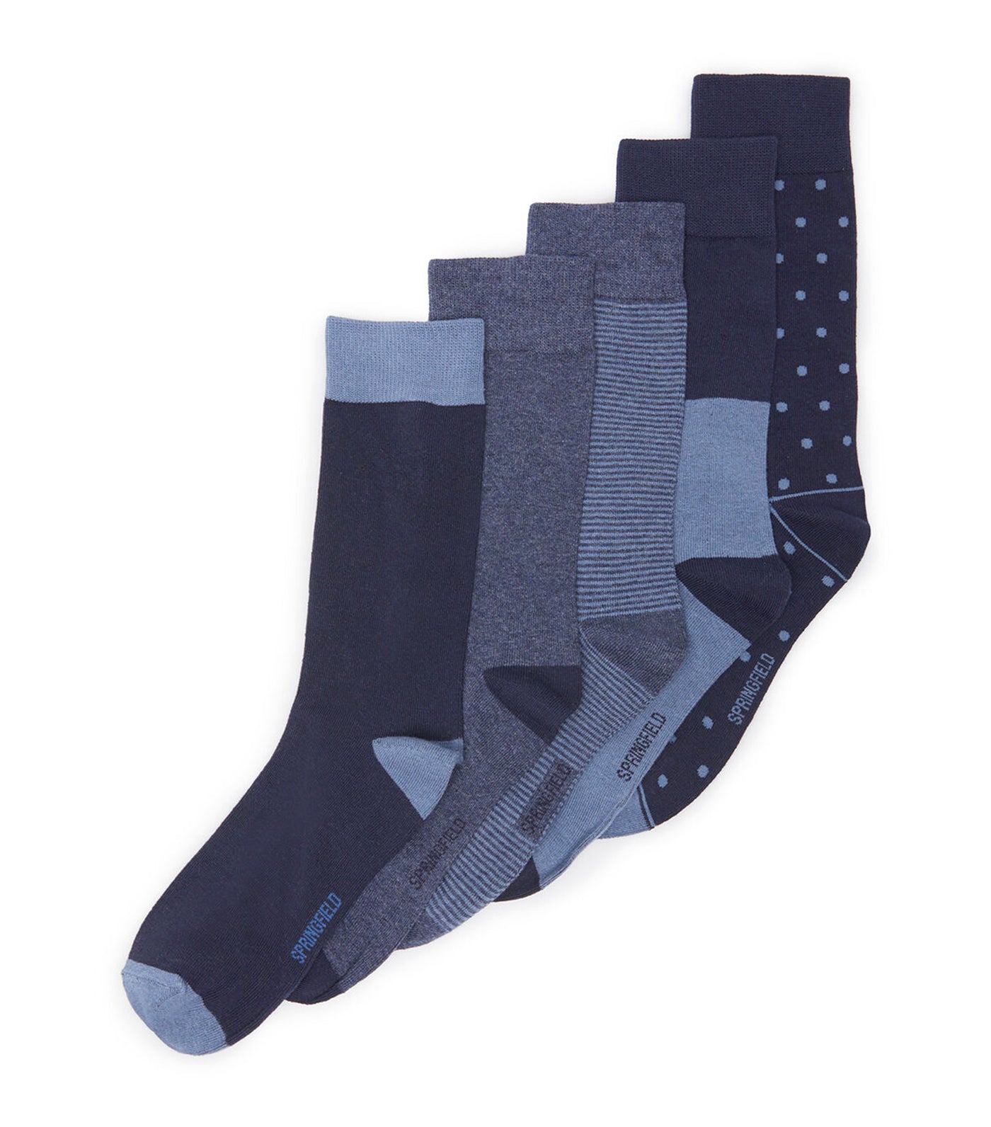 Five-Pack Socks Dark Blue