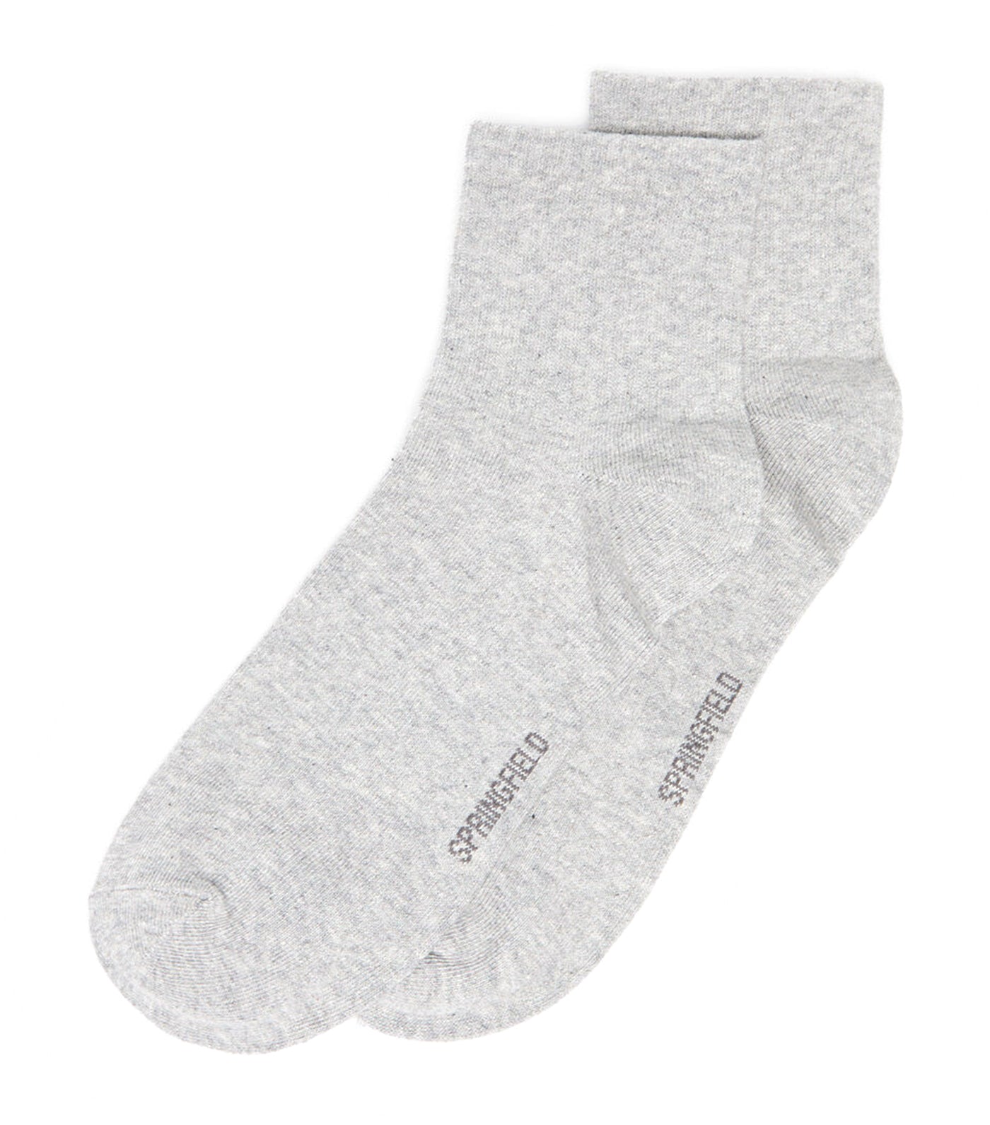 Ribbed Ankle Sports Socks Gray