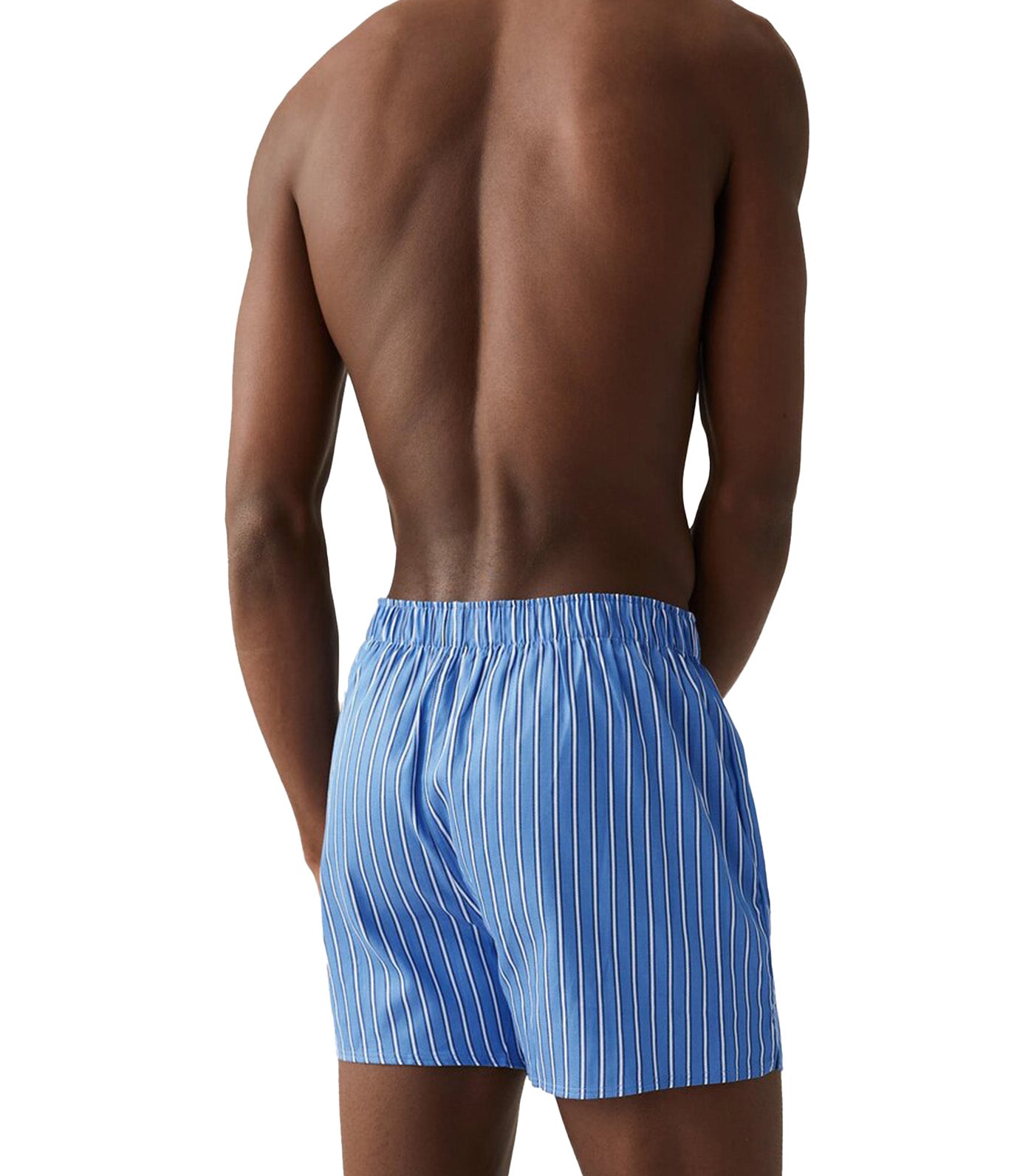 3 Pack Pure Cotton Striped Woven Boxers Ocean