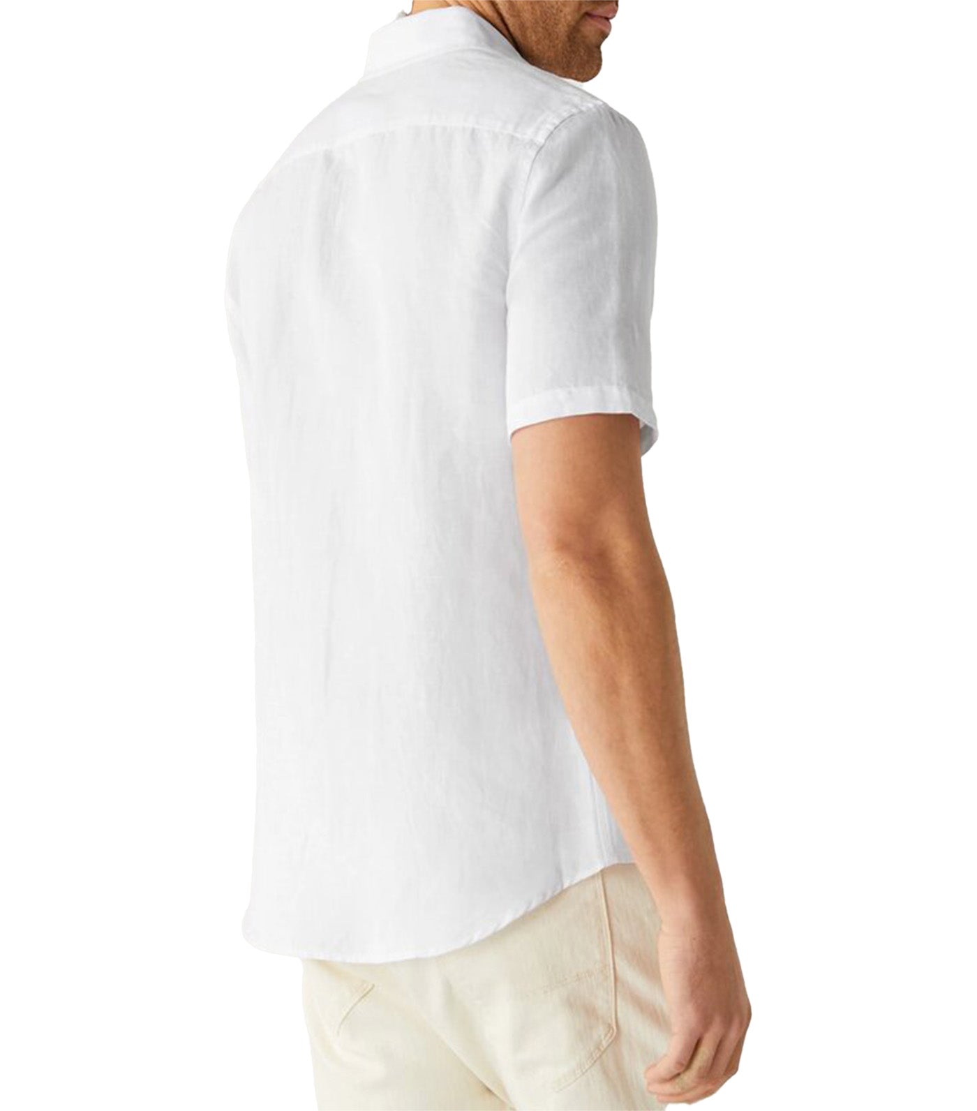 Easy Iron Linen Rich Shirt White