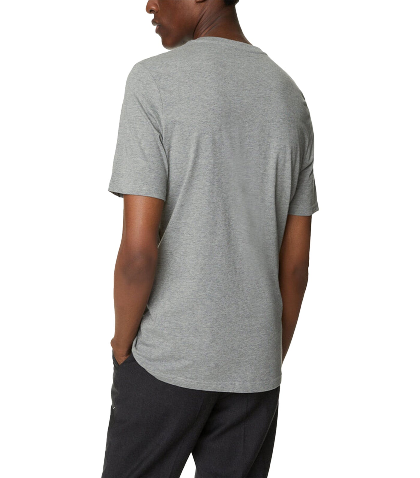 3 Pack Pure Cotton Crew Neck T-Shirts Gray Mix