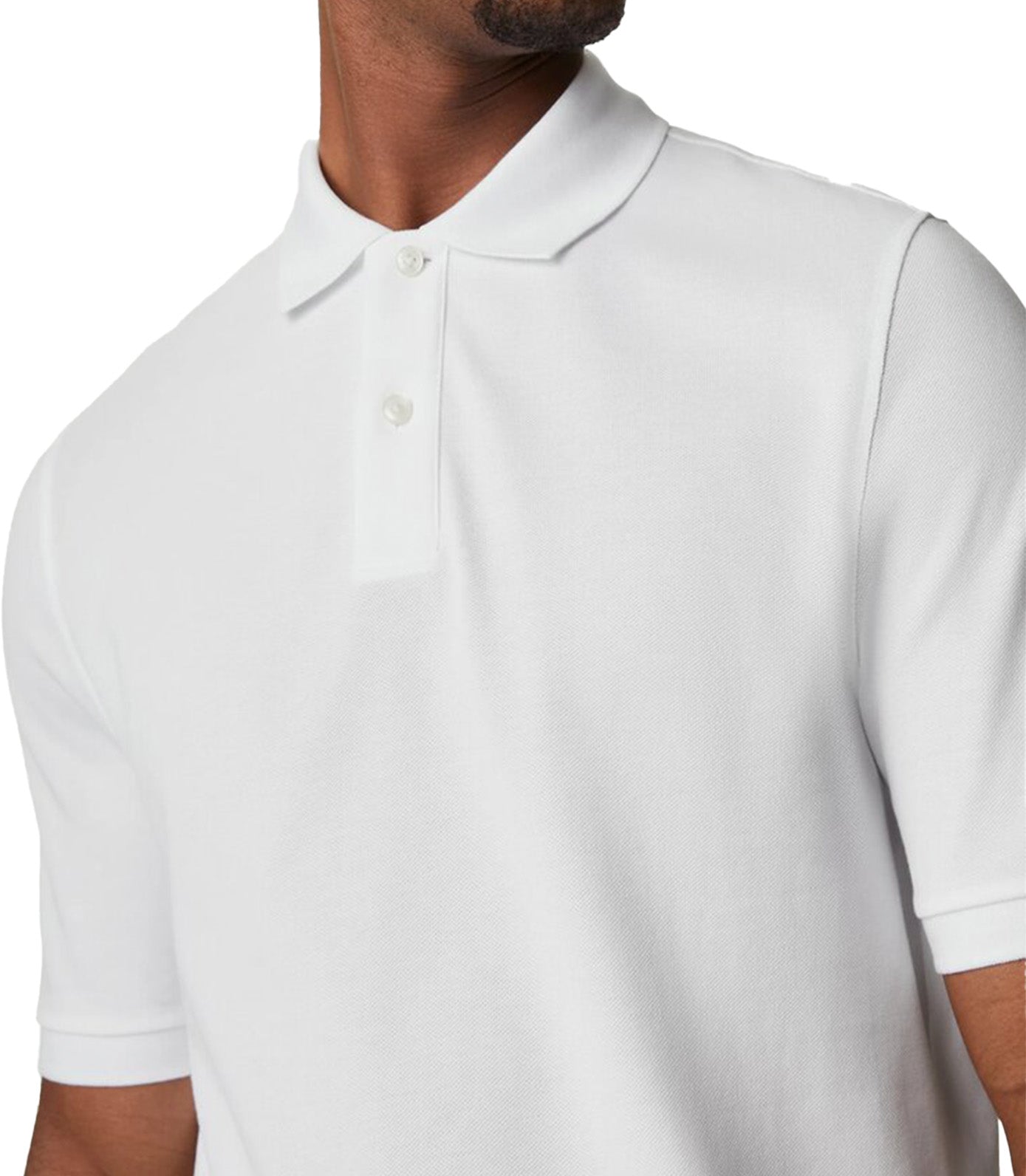 2 Pack Pure Cotton Polo Shirts White Mix