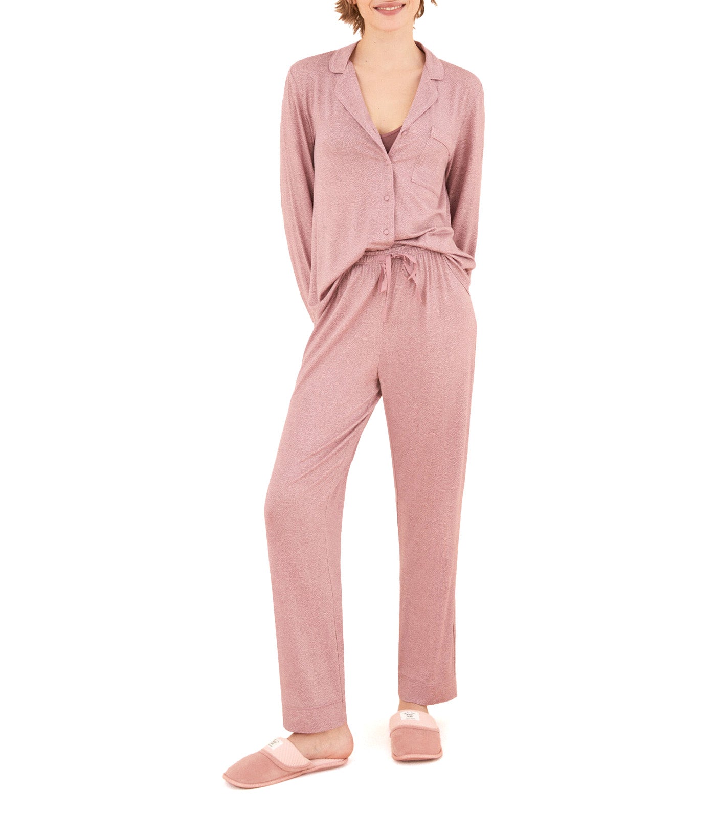 Pink Soft Viscose Shirt Pajamas