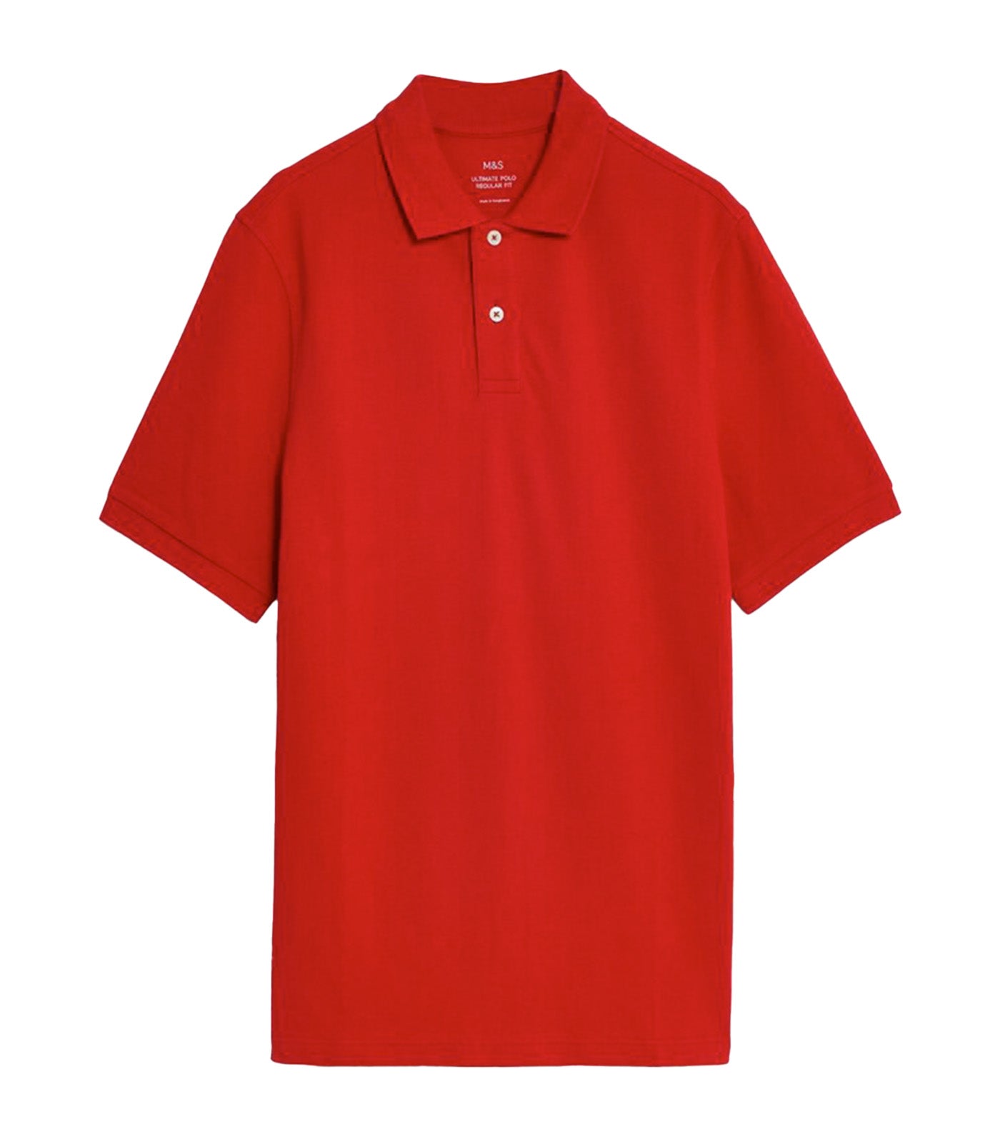 Pure Cotton Pique Polo Shirt Berry Red