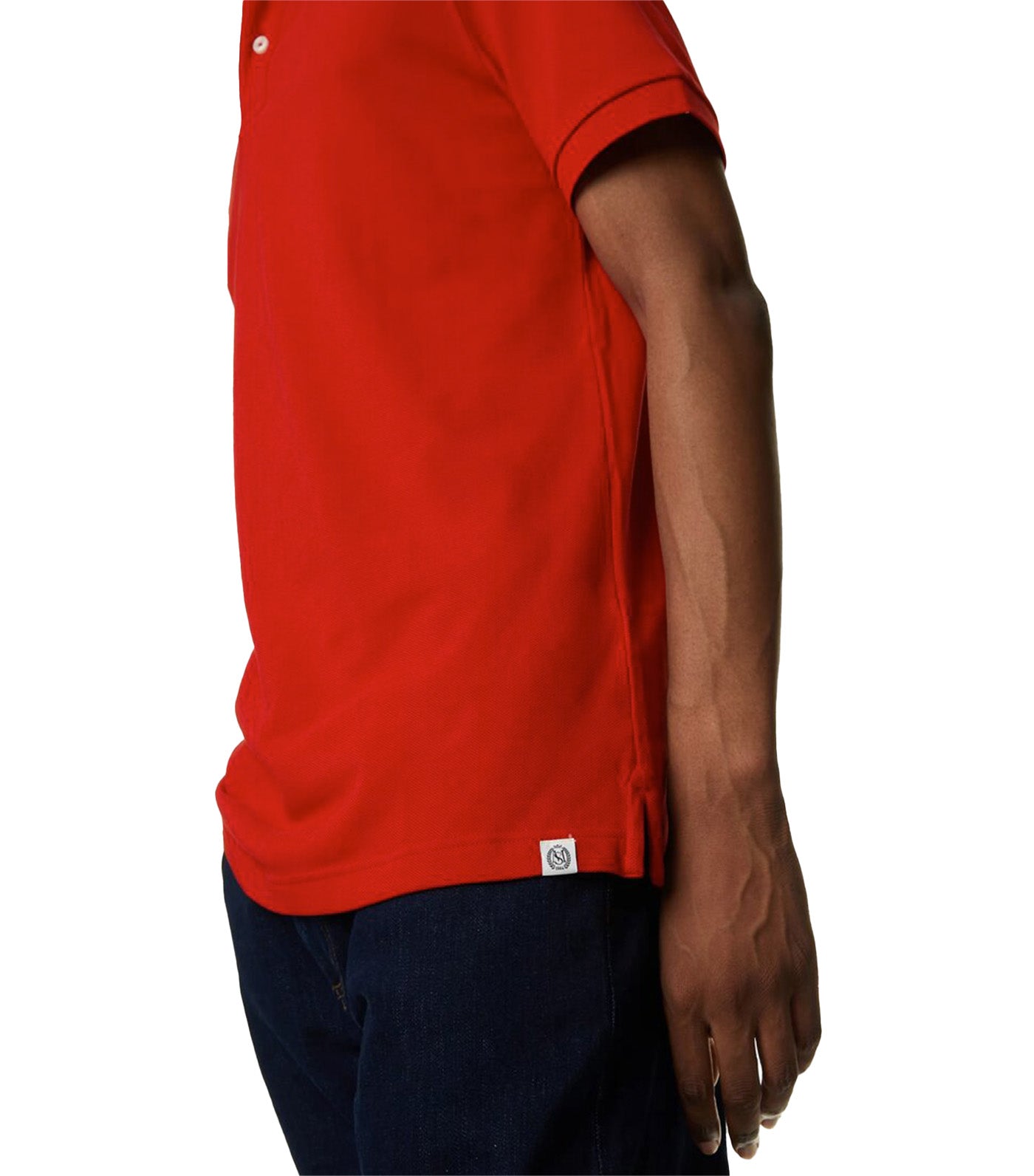 Pure Cotton Pique Polo Shirt Berry Red