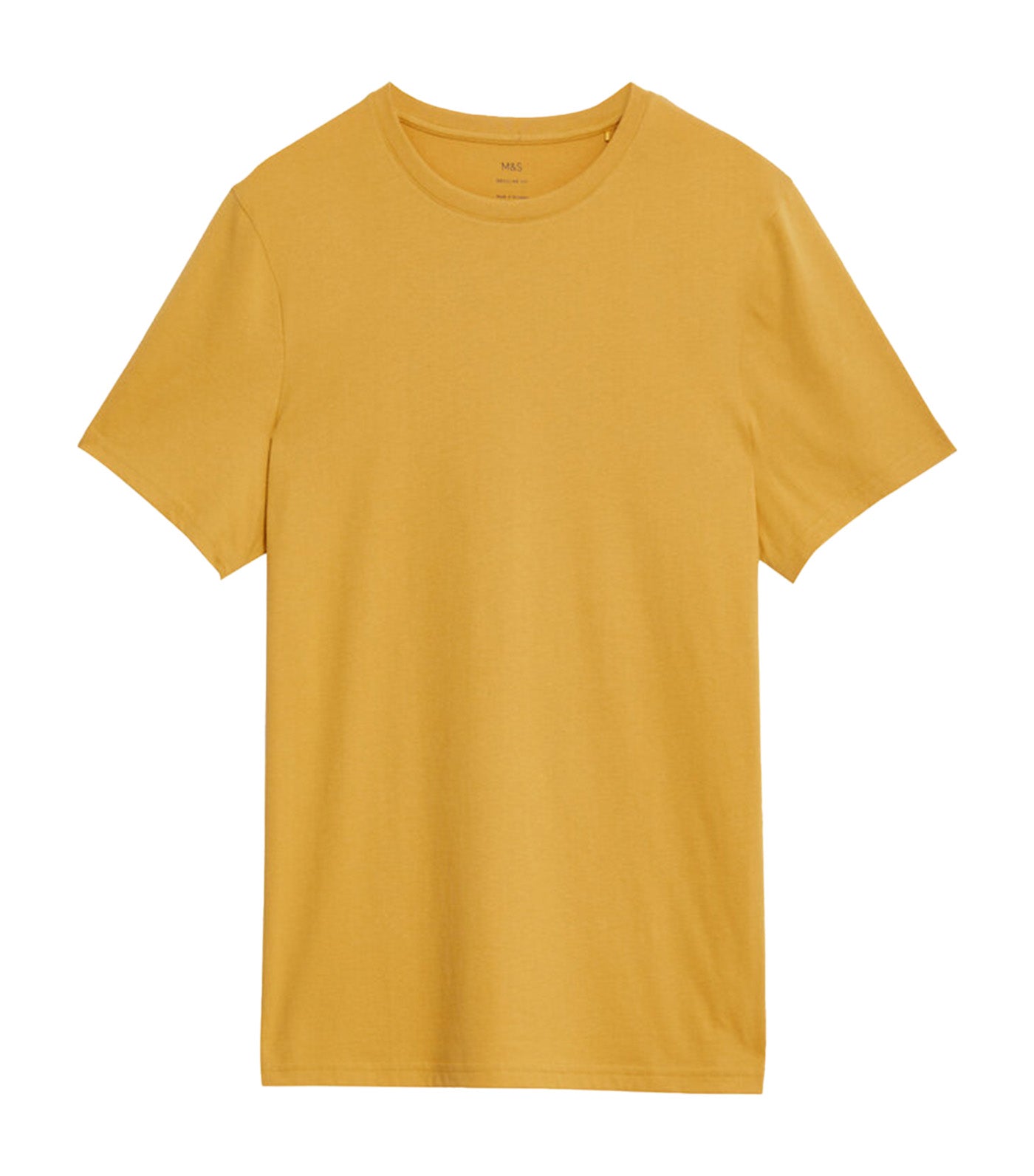 Pure Cotton Crew Neck T-Shirt Antique Gold