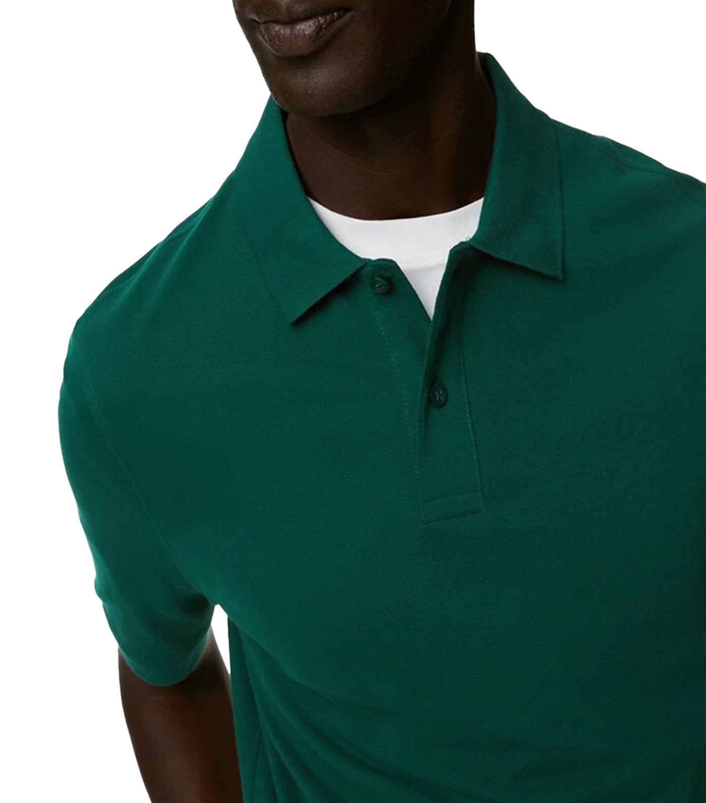 Pure Cotton Pique Polo Shirt Hunter Green