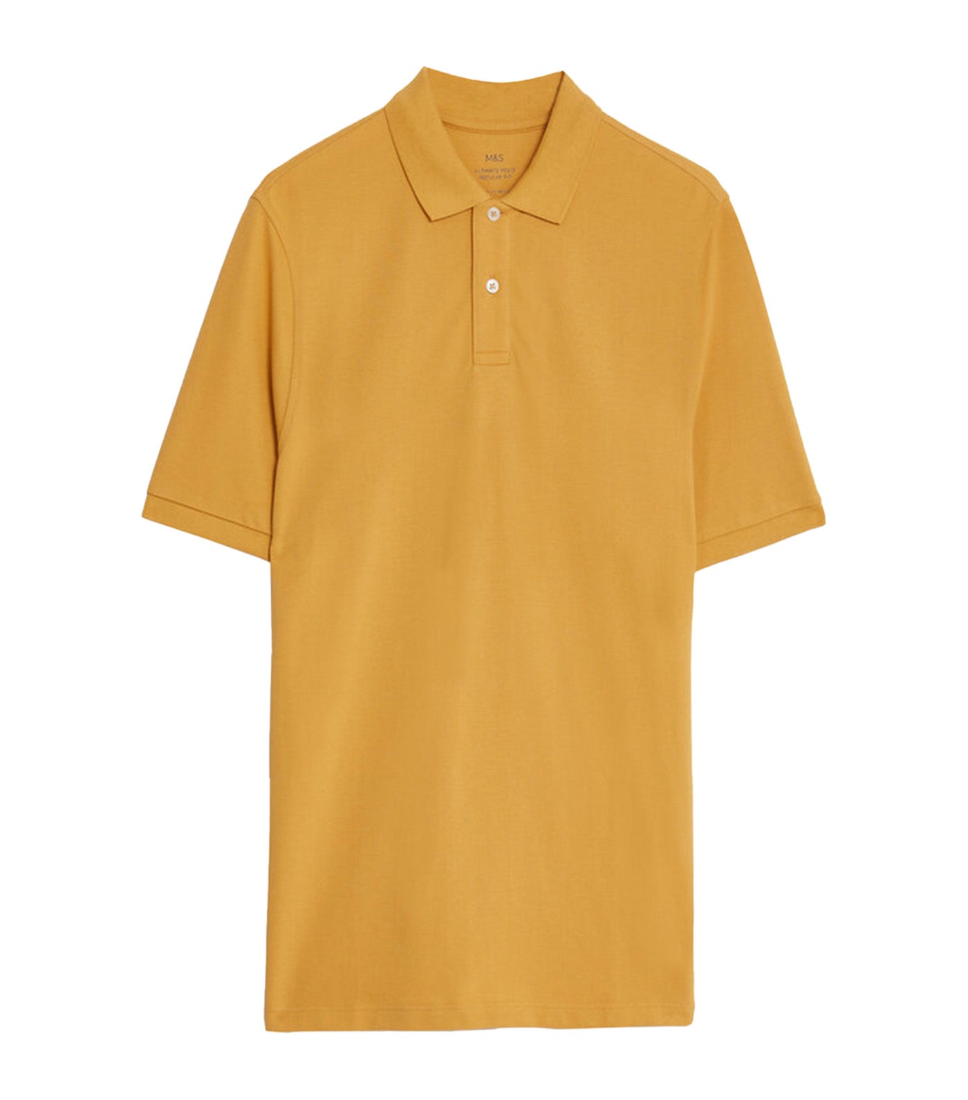 Pure Cotton Pique Polo Shirt Gold
