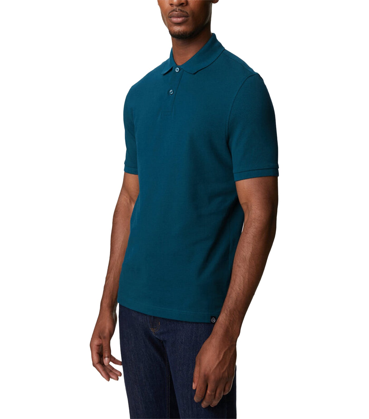 2 Pack Pure Cotton Polo Shirts Teal Mix