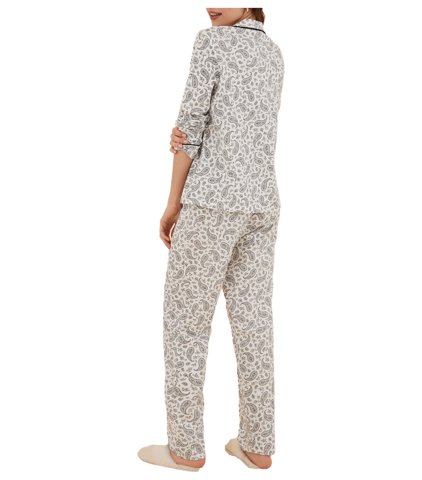 White Boho Cotton Classic Pajamas