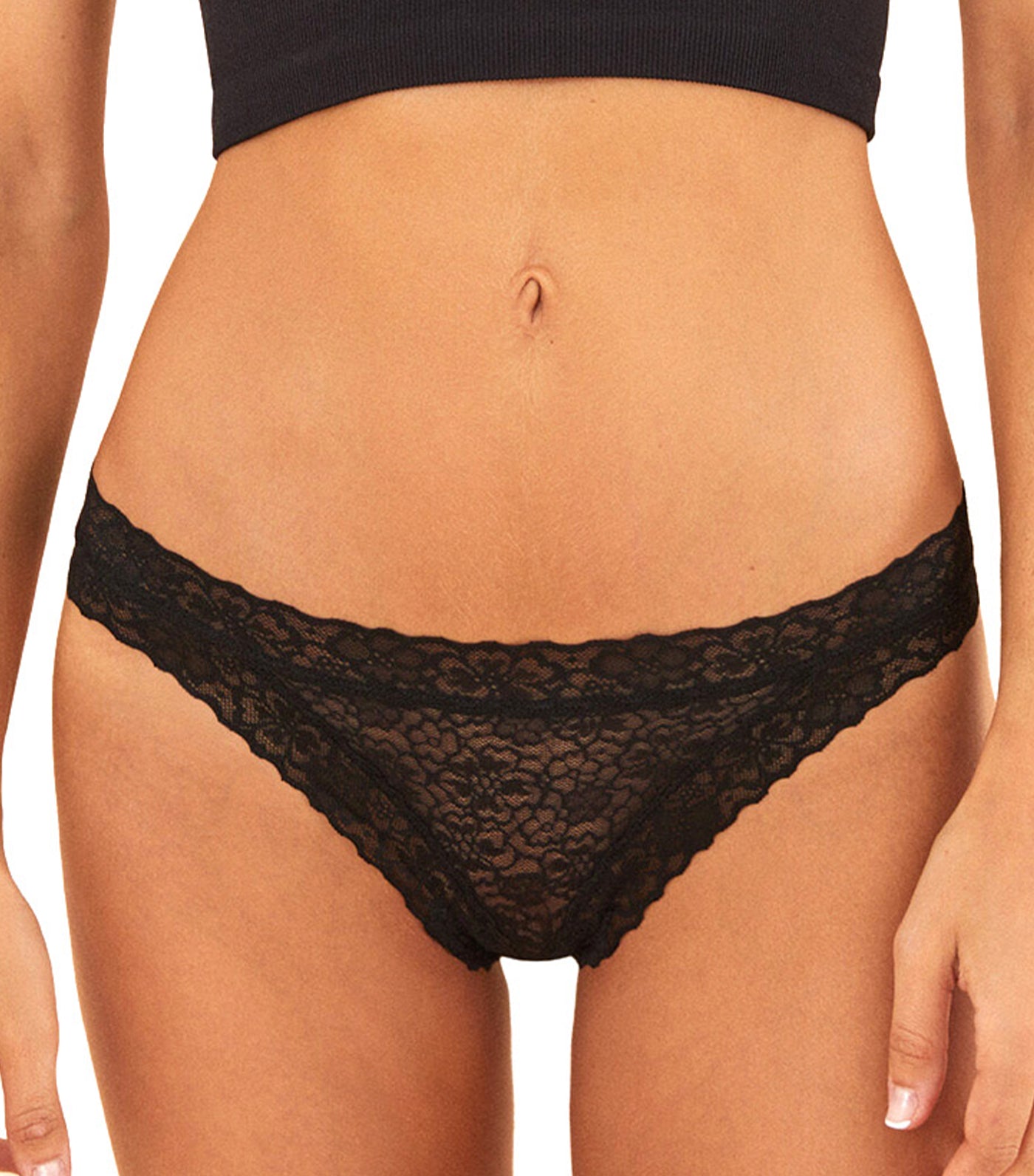 Classic Sparkly Lace Panty Black
