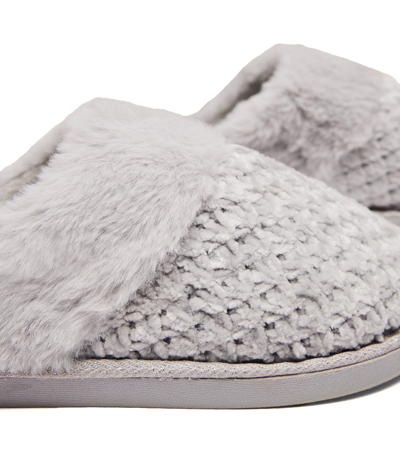 Furry Slippers Gray