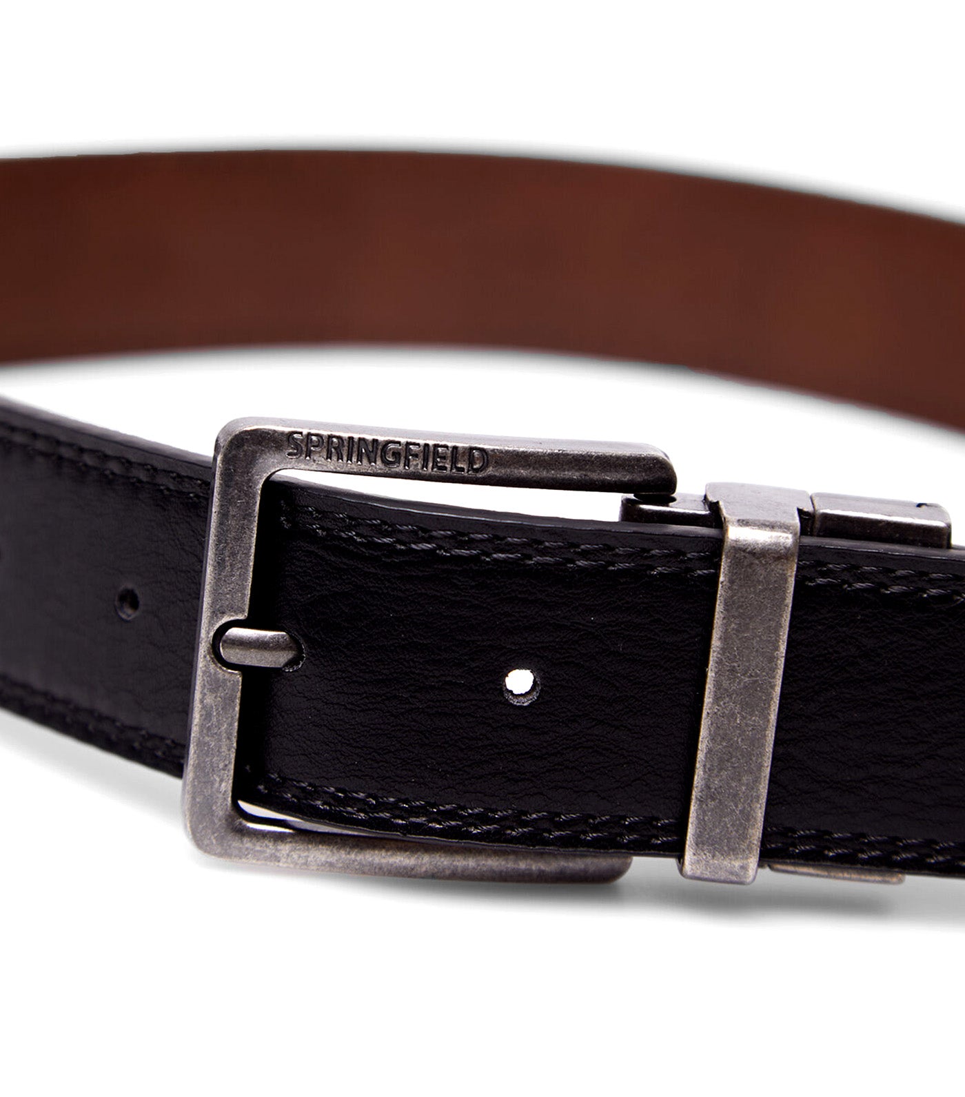 Reversible Denim Belt Black/Brown