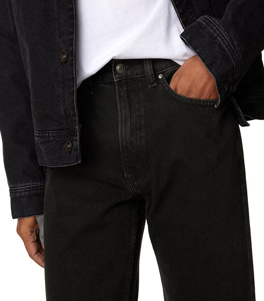 Straight Fit Pure Cotton Jeans Black