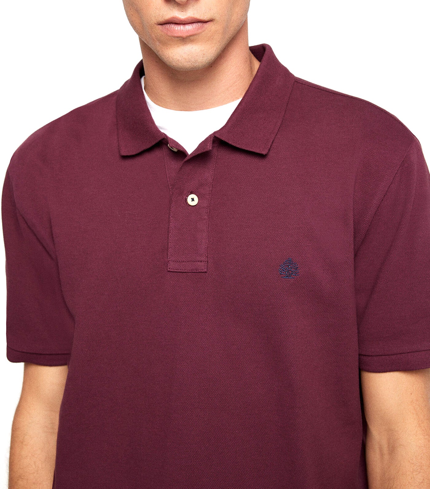 Basic Pique Polo Maroon