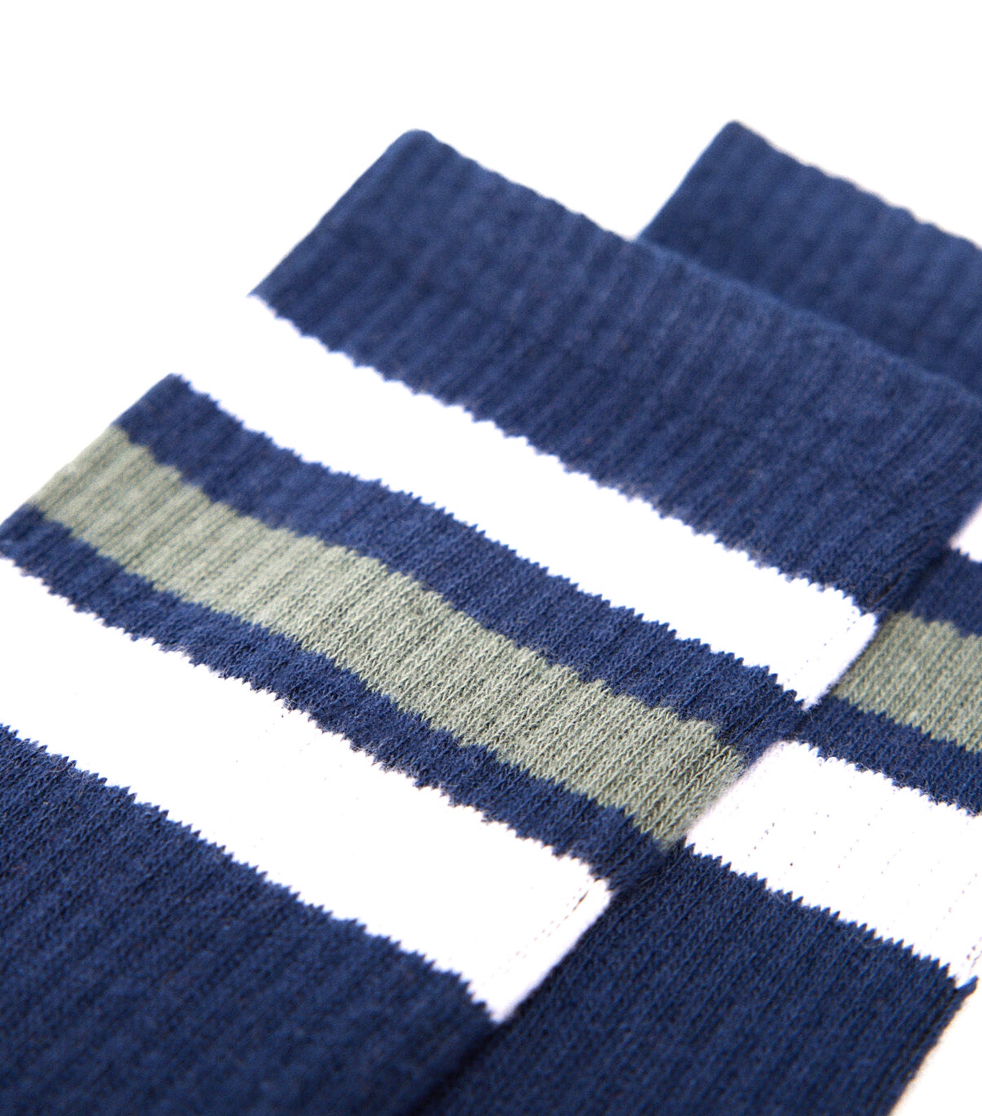 Striped Ribbed Sock Dark Blue