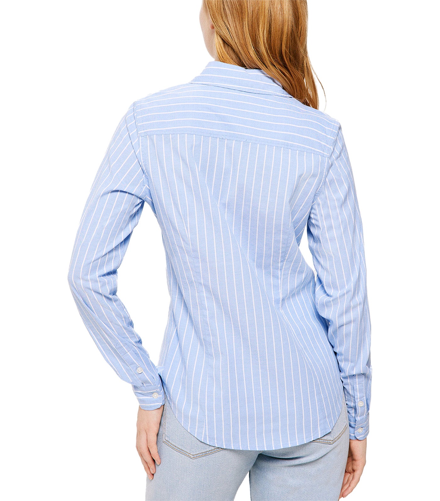 Fitted Cotton Shirt Blue