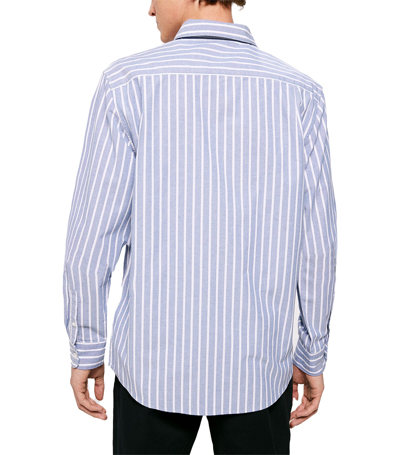 Striped Pinpoint Shirt Light Blue