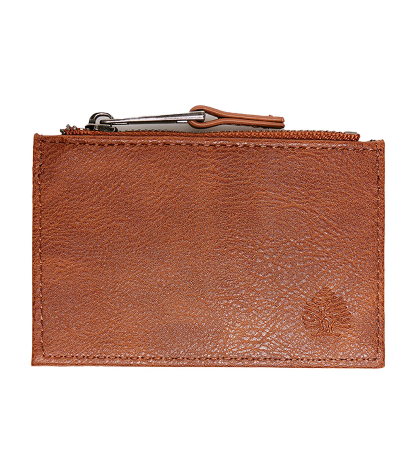 Leather Effect Card Holder Purse Tan