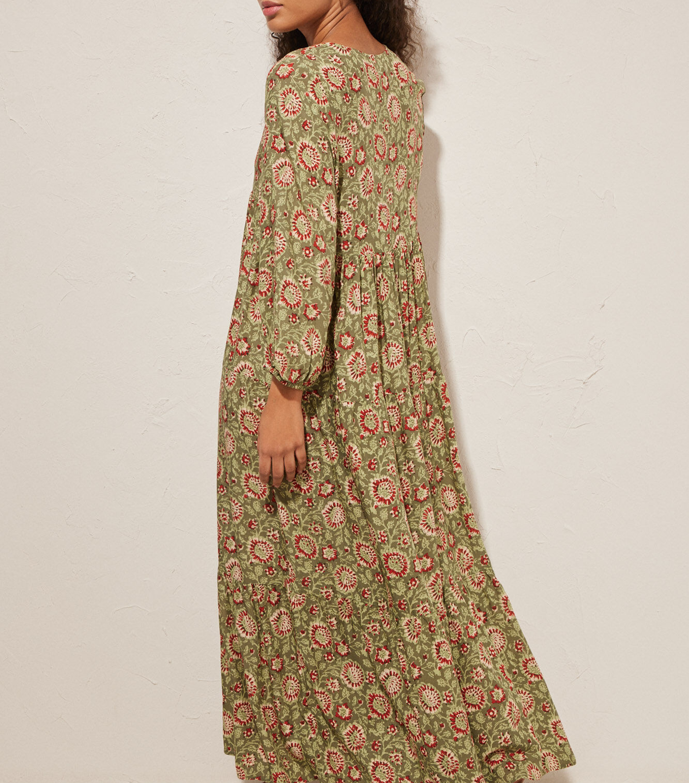 Long Dress with a Multicolored Print