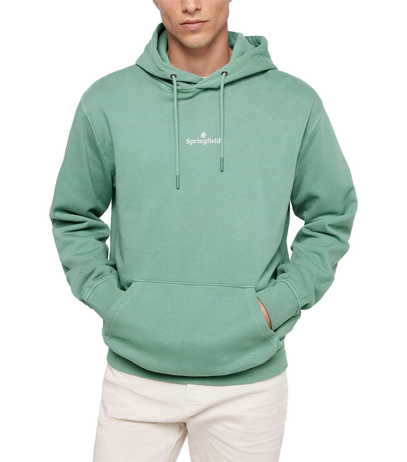 Basic Washed Hoodie Green