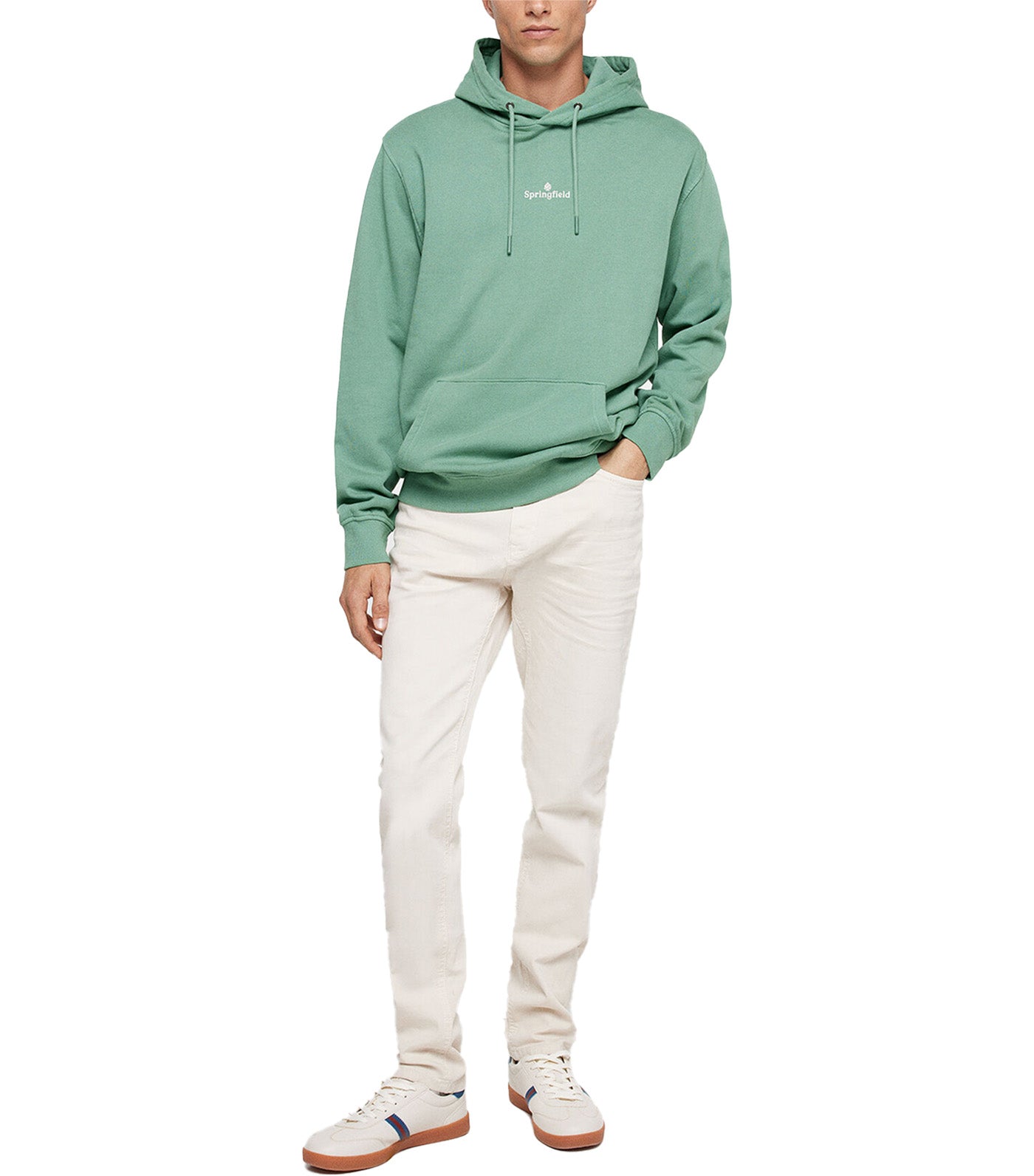 Basic Washed Hoodie Green