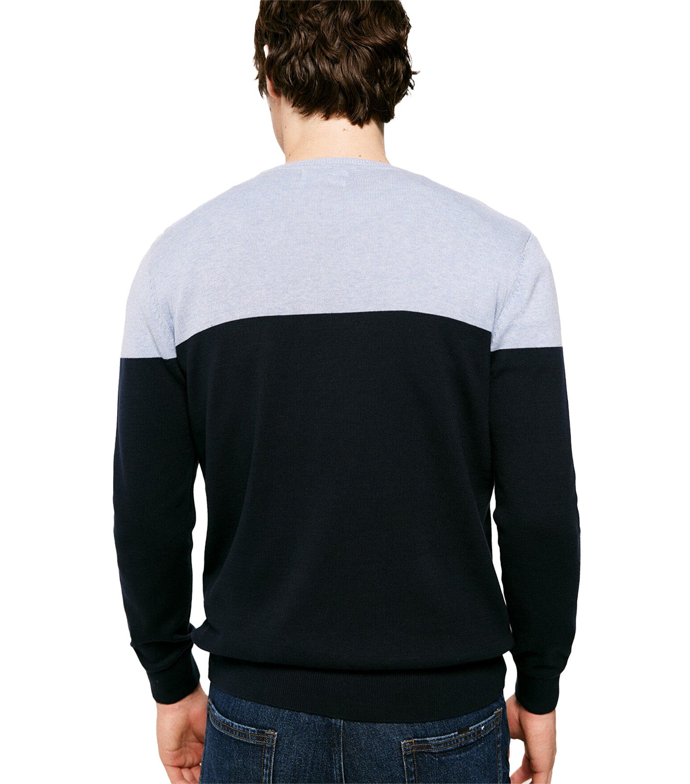Basic Block Sweater Blue