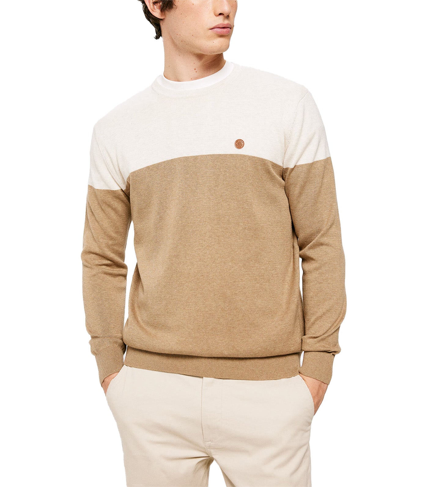 Basic Block Sweater White