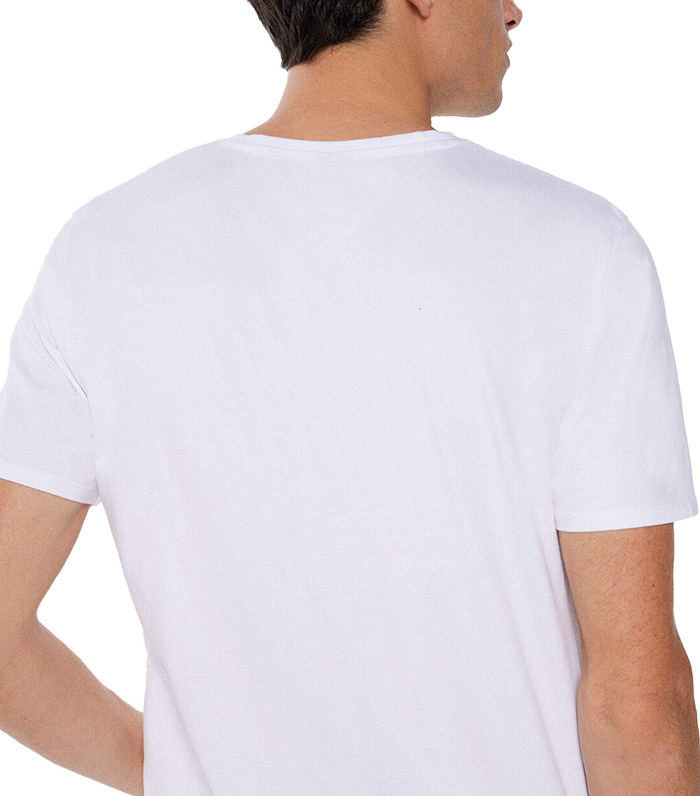 Elastane V-Neck T-Shirt White