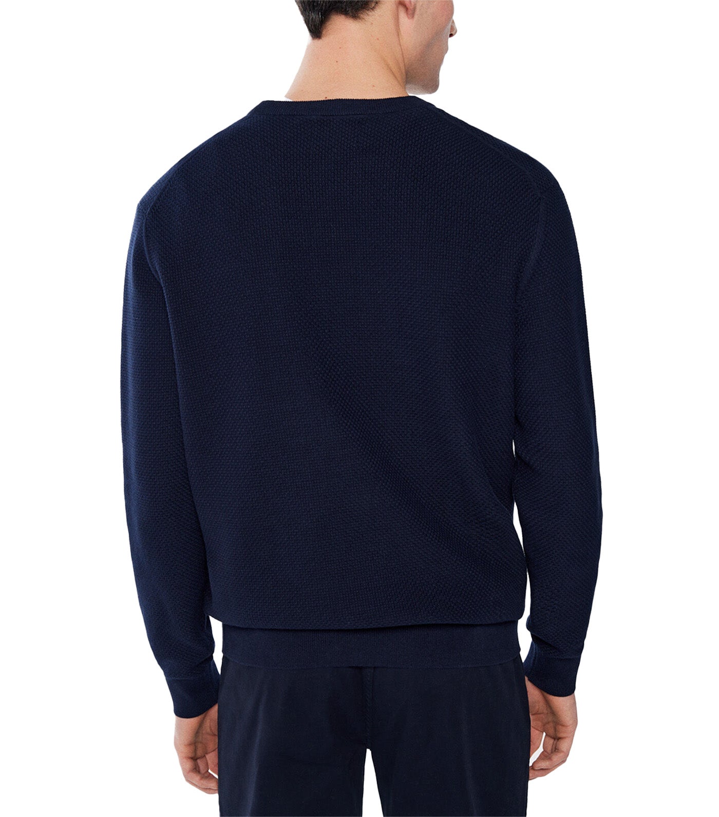 Colored Structured Sweater Navy