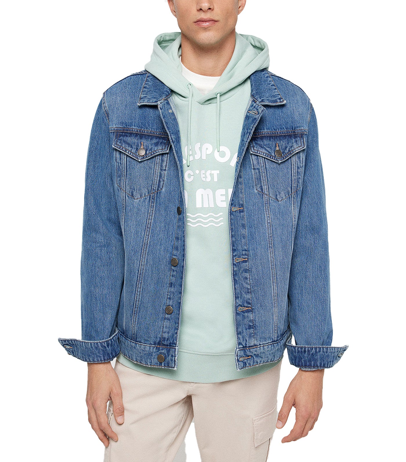 Springfield Basic Denim Jacket Blue | Rustan's