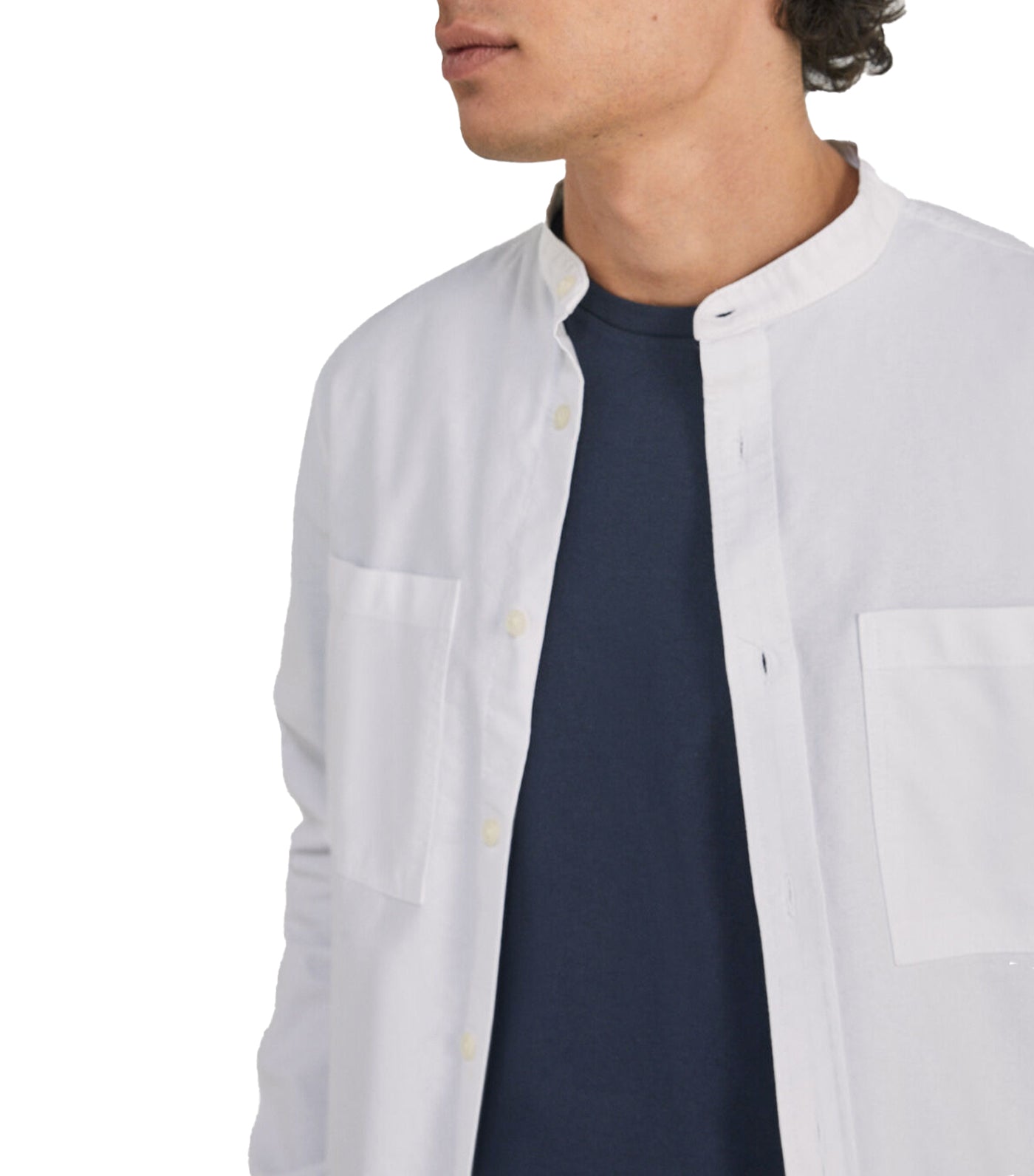 Oxford Shirt with Mandarin Collar 8