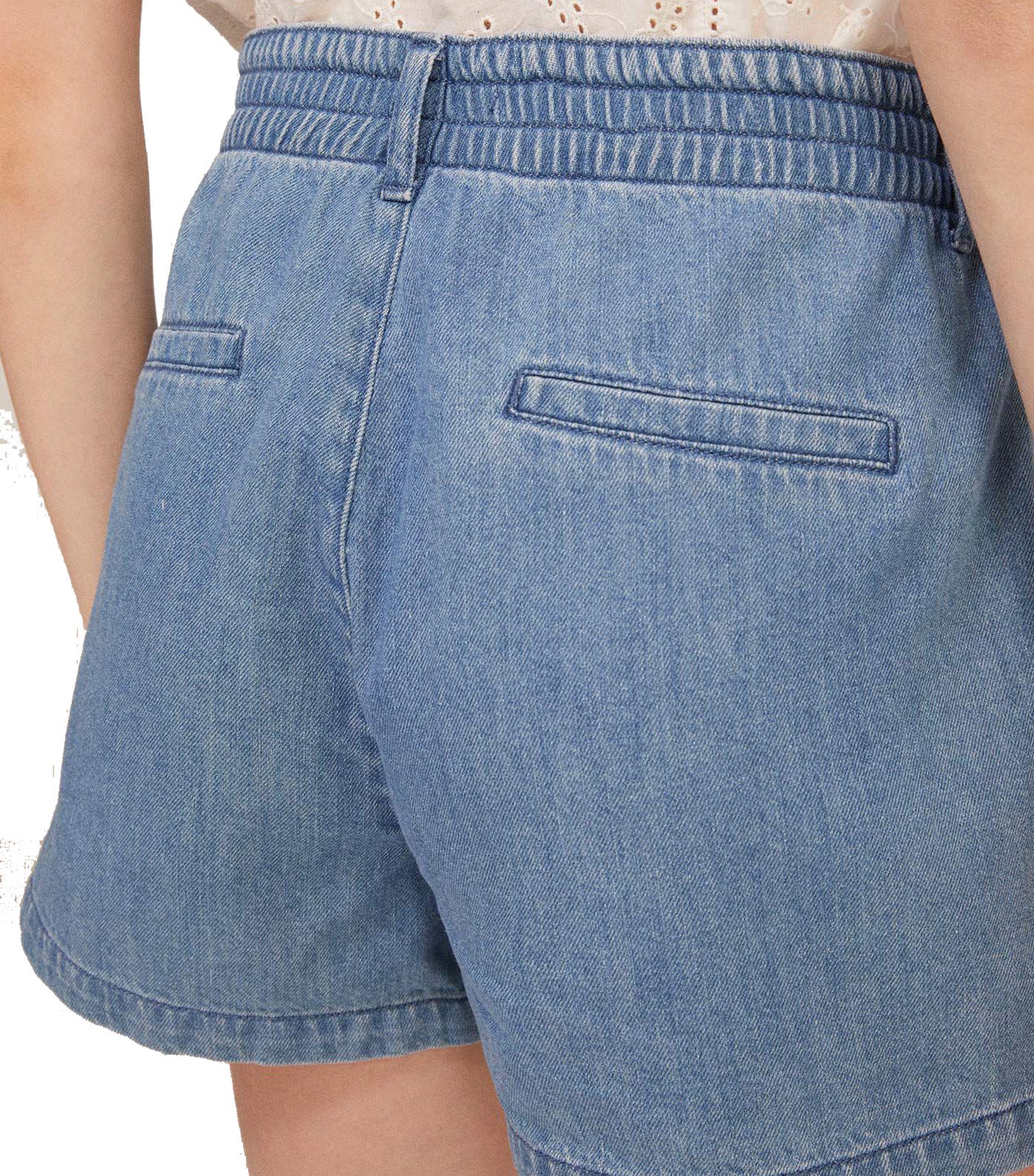 Sustainable Wash Pocket Denim Shorts 5