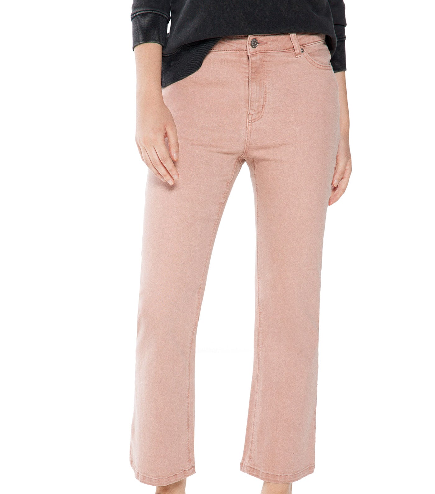 Color Kick Flare Jeans Pink