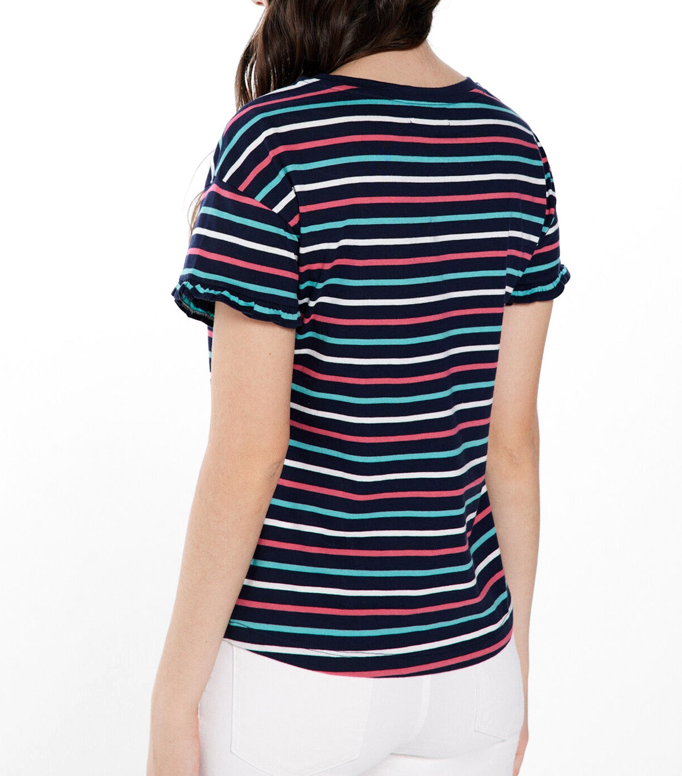 T-Shirt with Flounced Sleeves