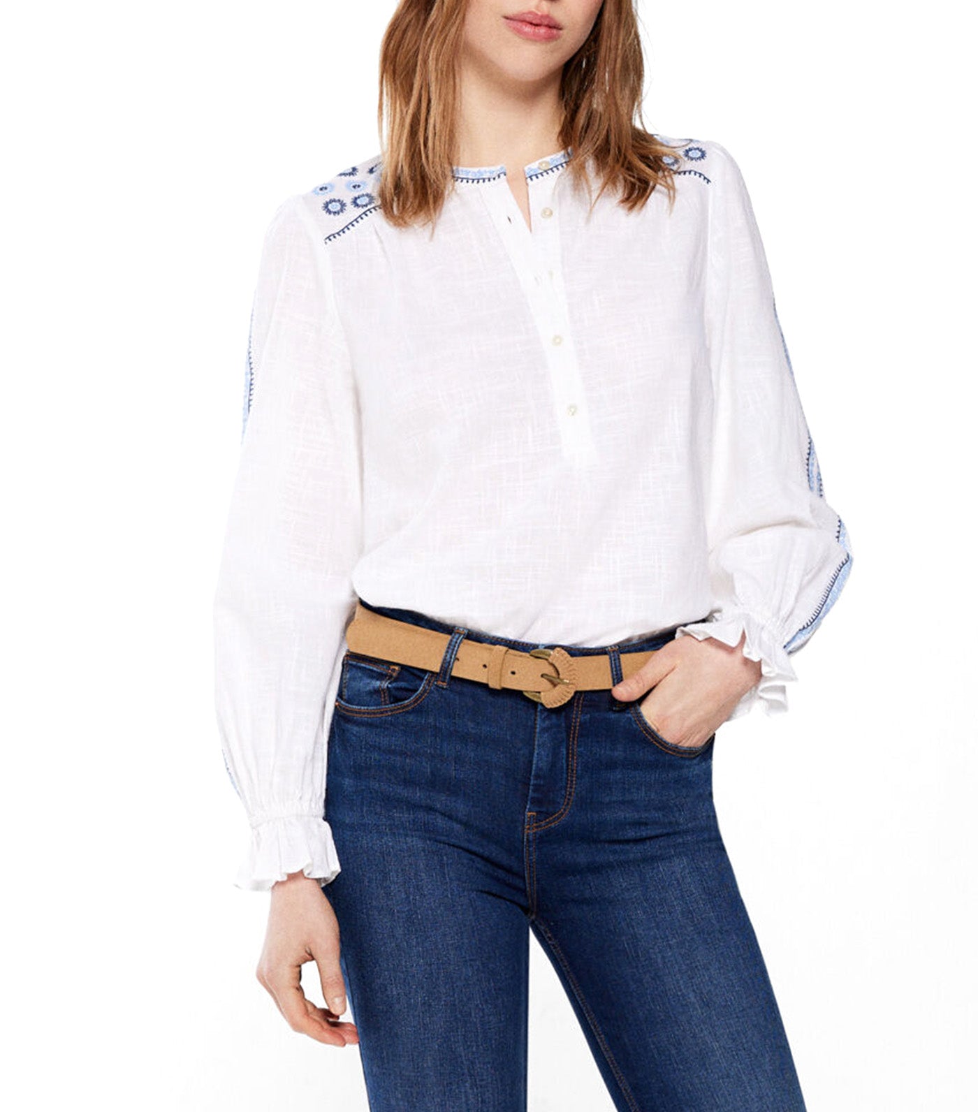 Embroidery Blouse Blue