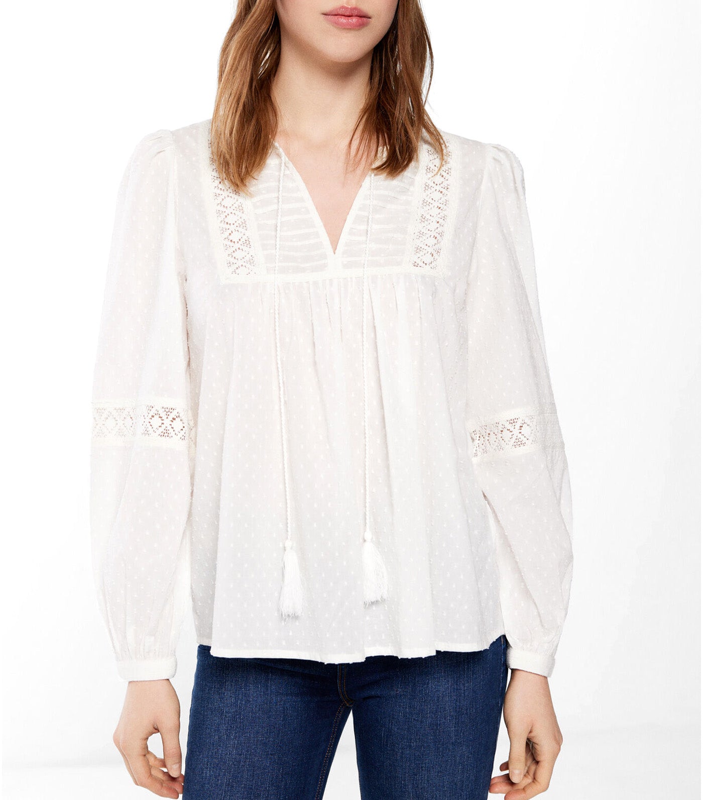 Pintuck Boho Blouse