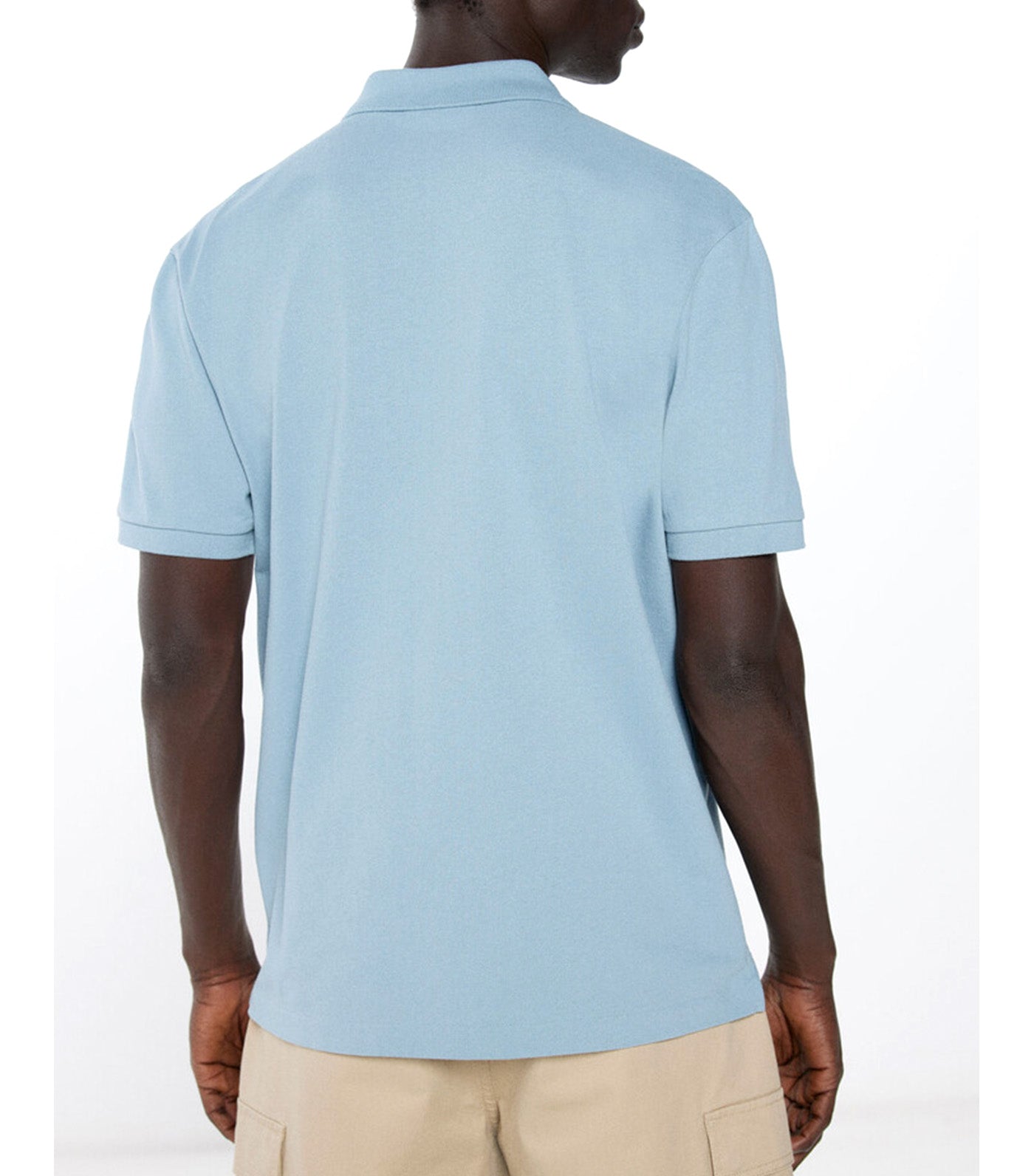 Basic Piqué Polo Shirt Light Blue