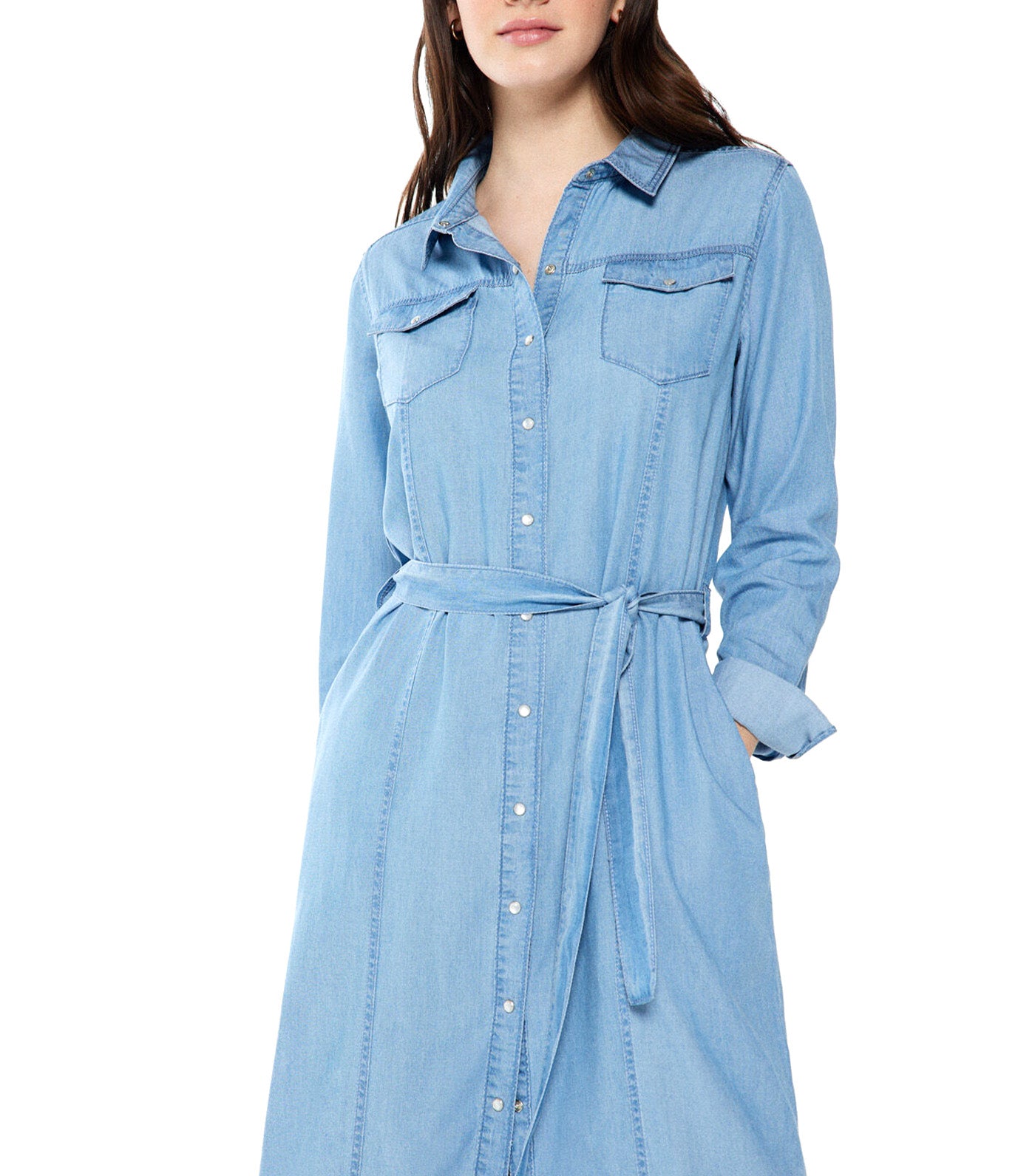 Tencel Denim Midi Dress