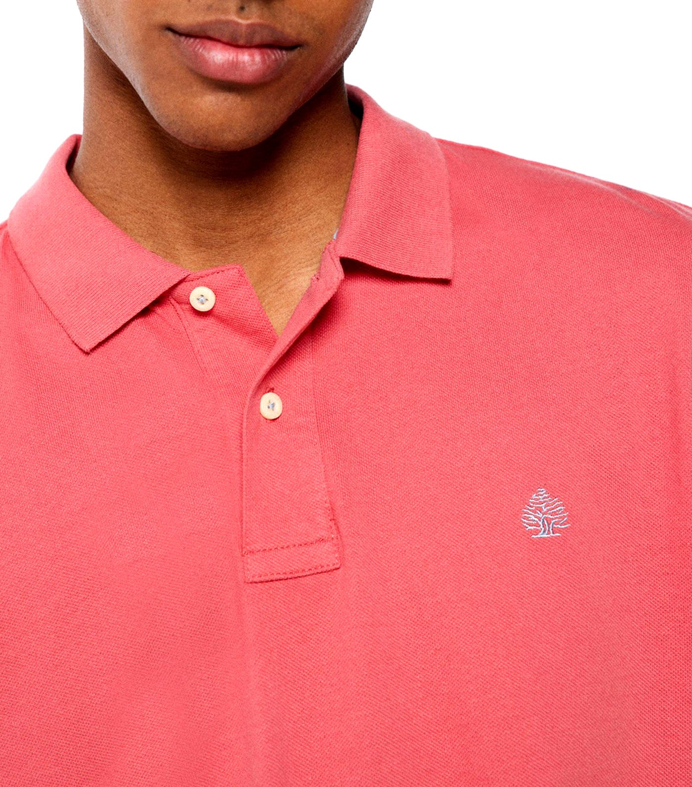 Basic Piqué Polo Shirt Red