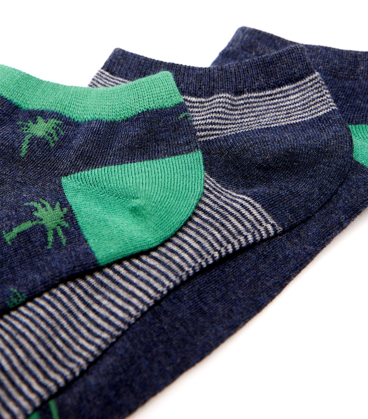 3-Pack Palm Tree Ankle Socks