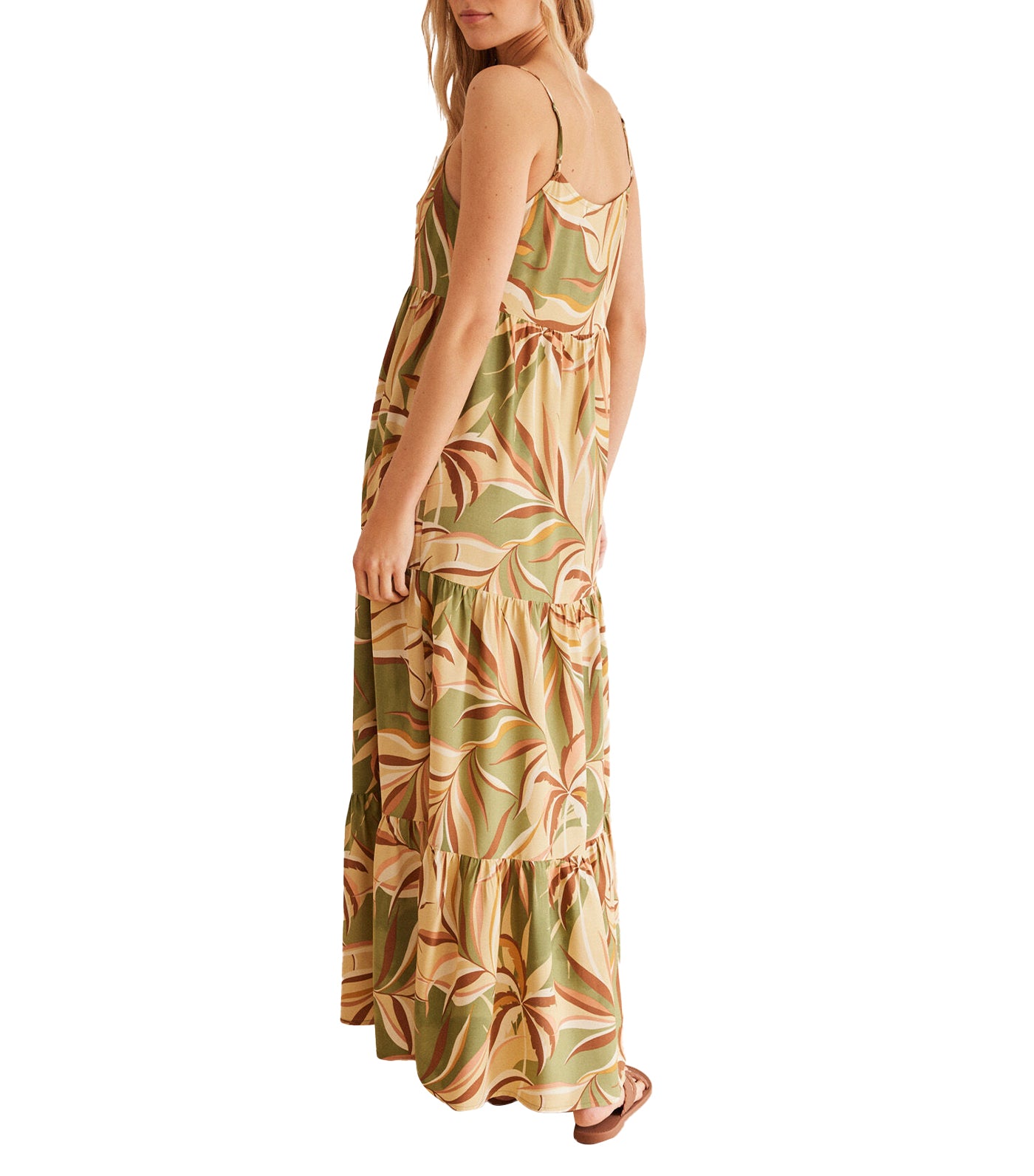 Long Tropical Viscose Dress Multi