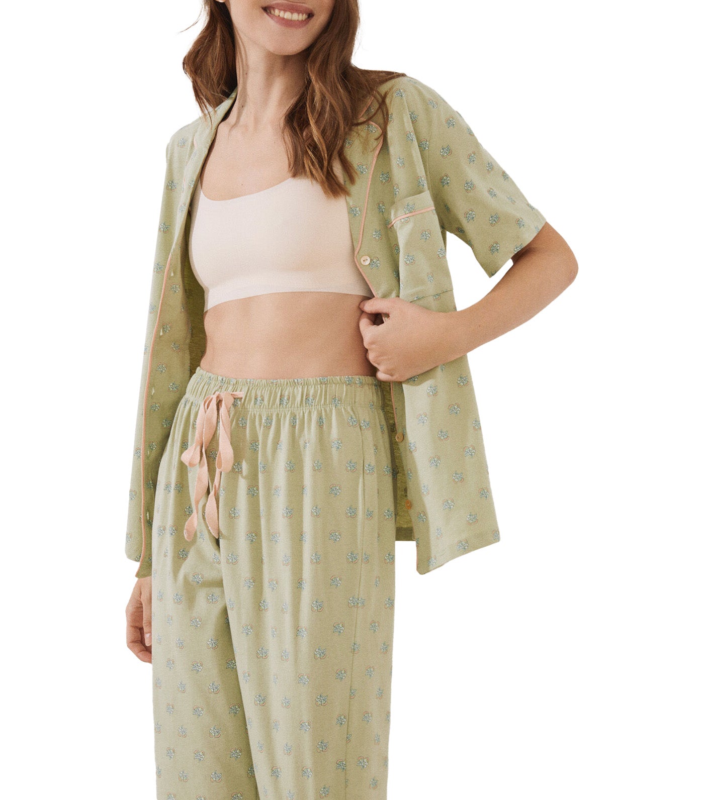 Cotton Capri Classic Pajamas Set Multicolor