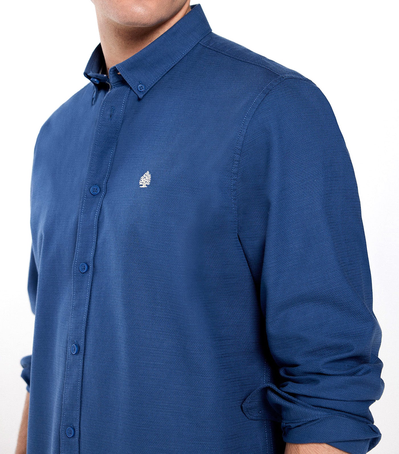Rustic Structured Shirt Blue