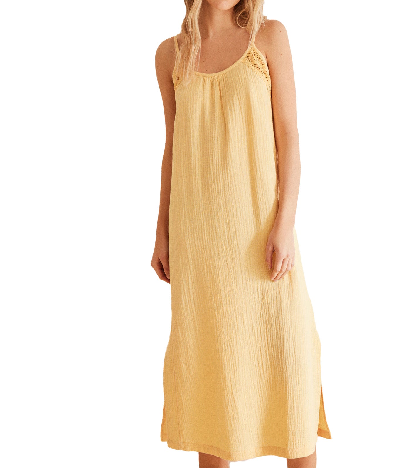 Muslin Dress Yellow