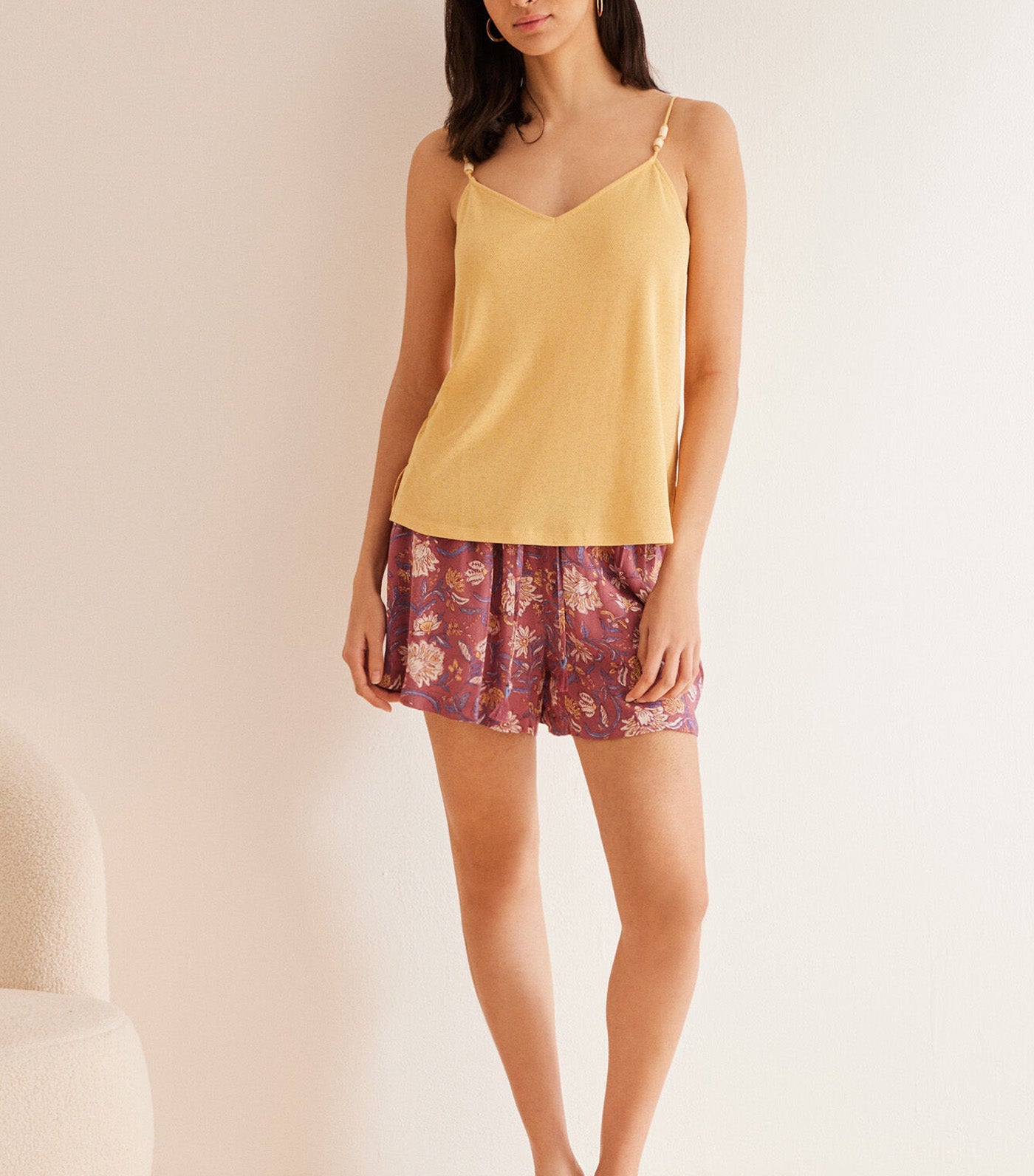 Texture Tank Top Yellow