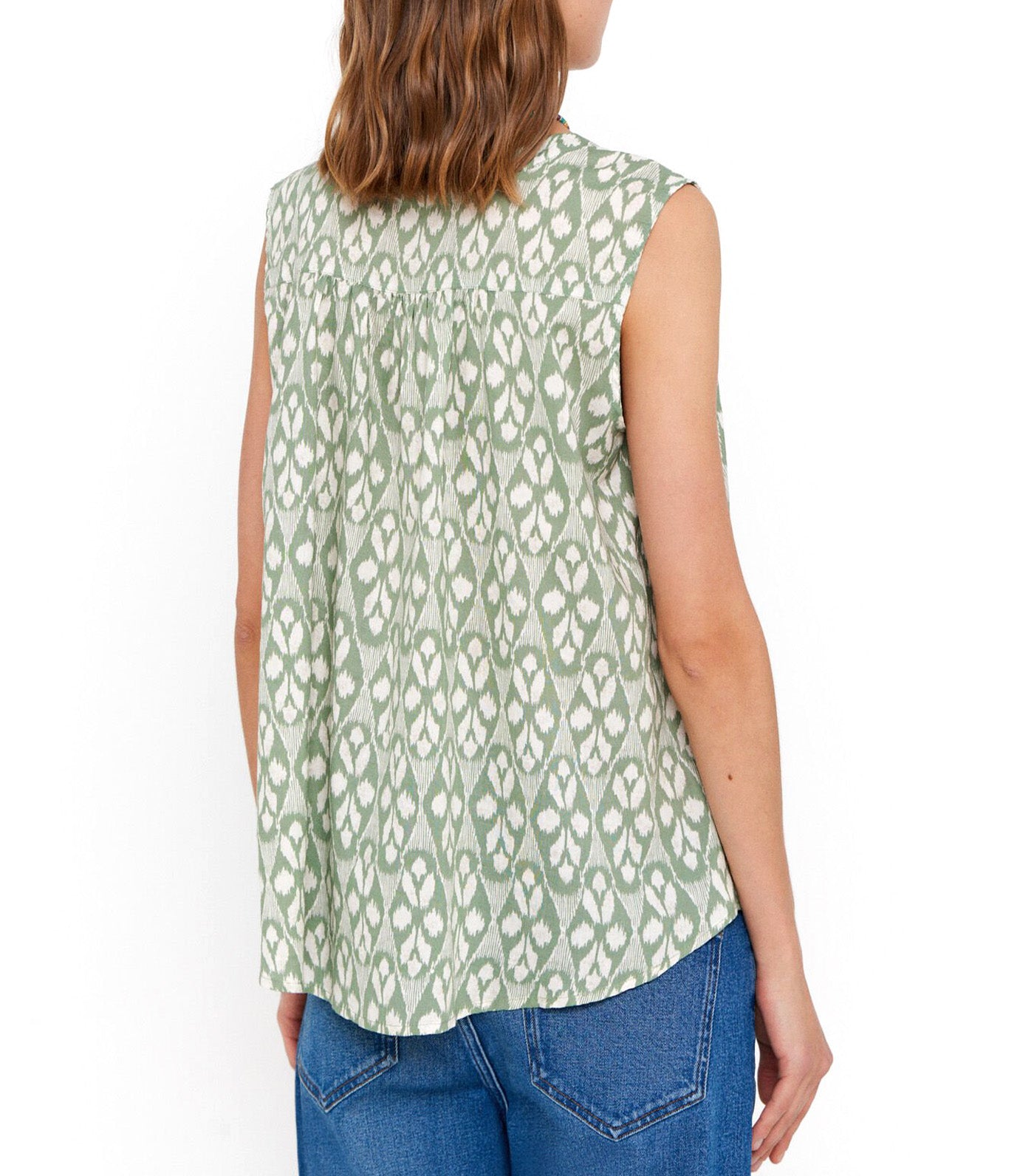 Cotton Printed Shirt Green