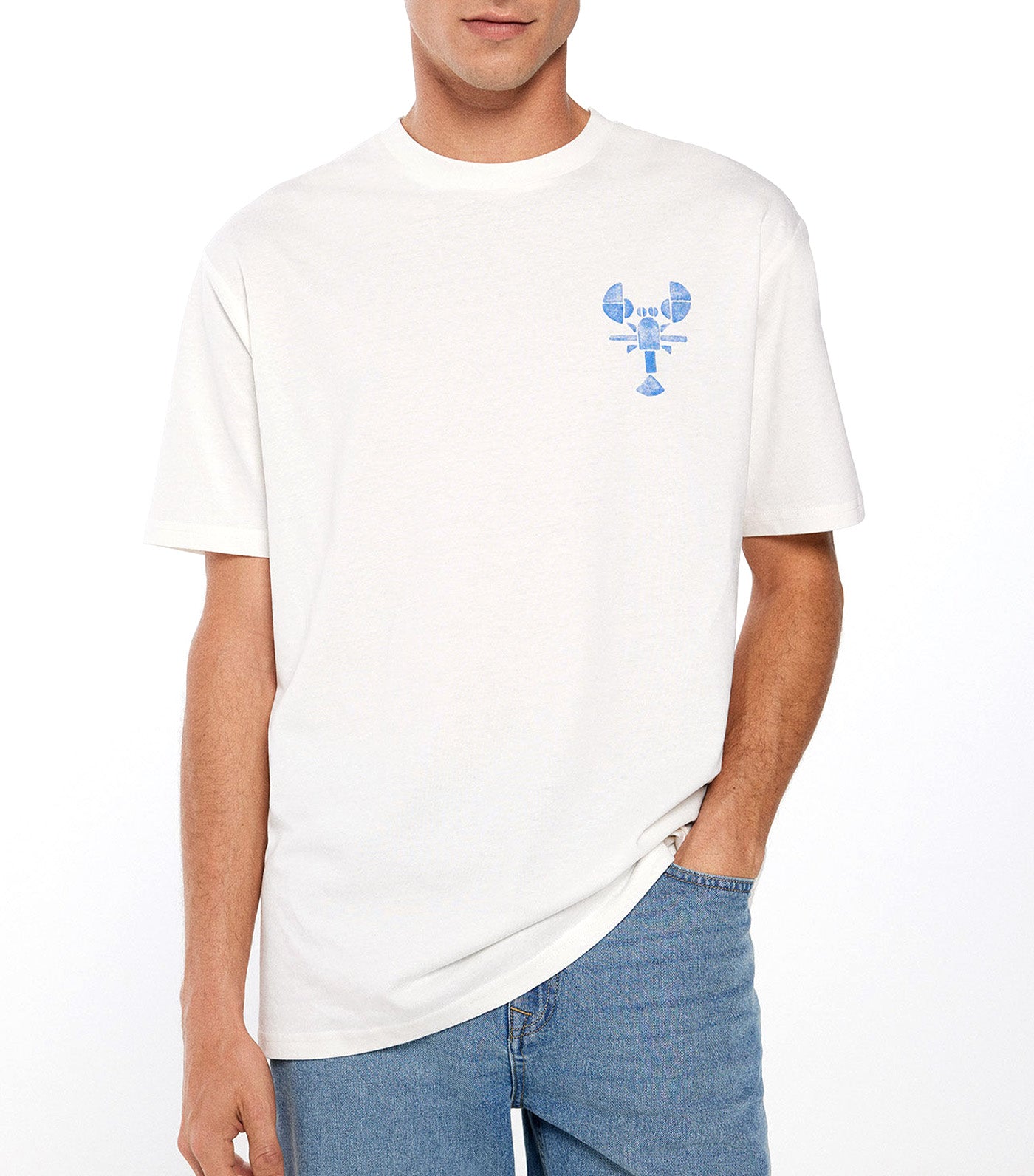 Watercolor Lobster T-Shirt
 White