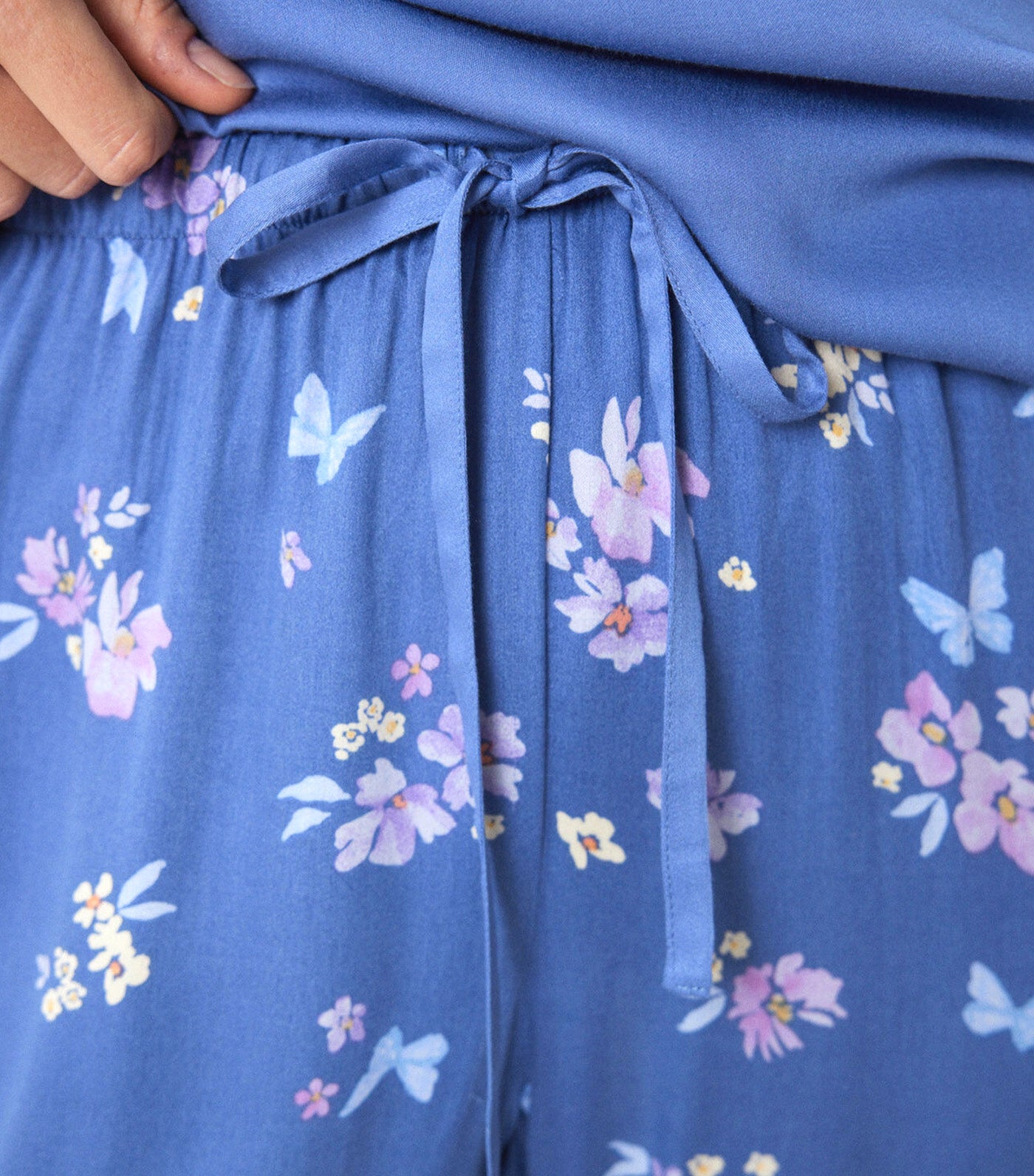 Capri Soft Touch Butterfly Print Pajamas Blue